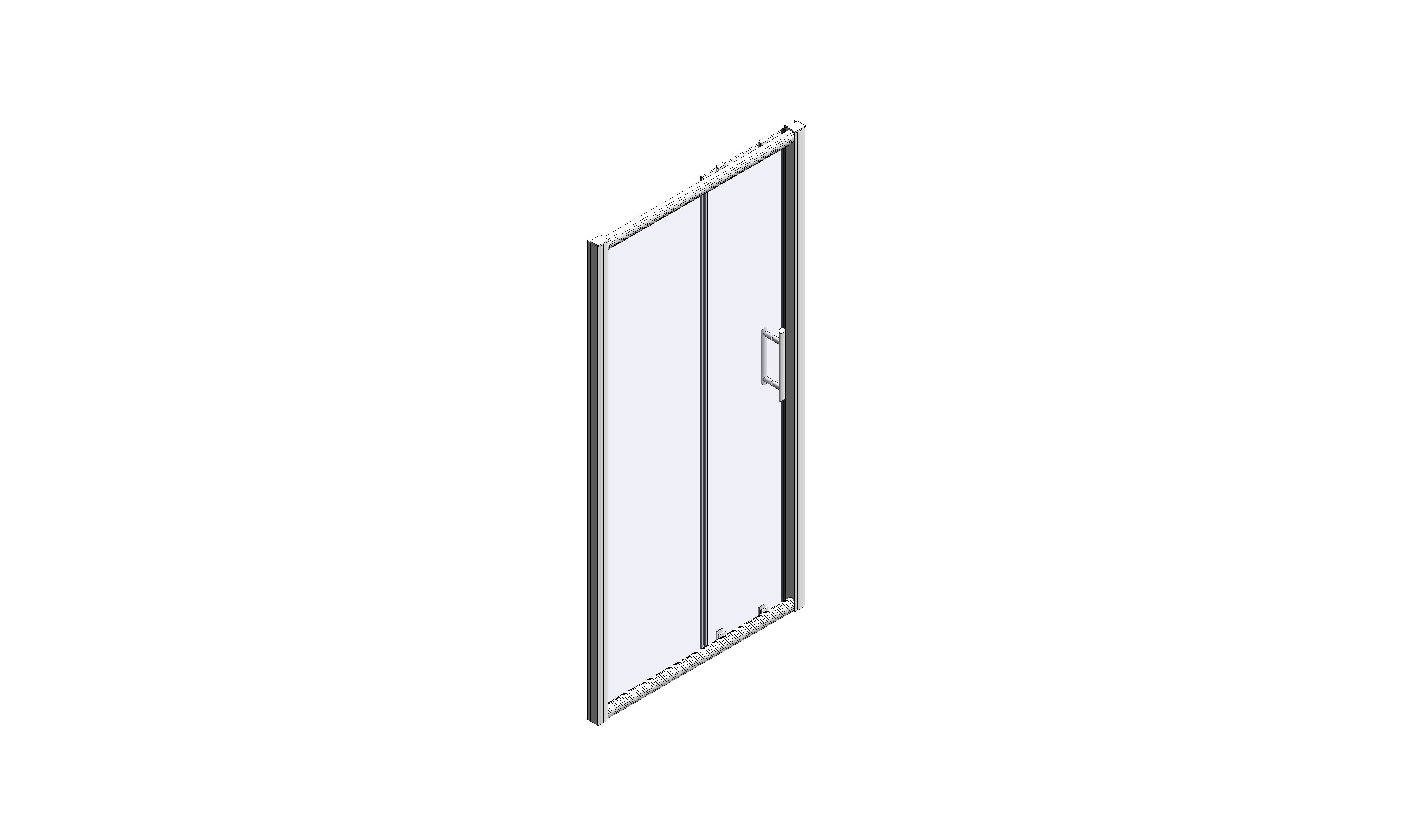 Revit, BIM, Download, Free, Components, object, objects, Merlyn, Bath, Shower, Screen, Enclosure, Door, 6, Series, Sliding, Door