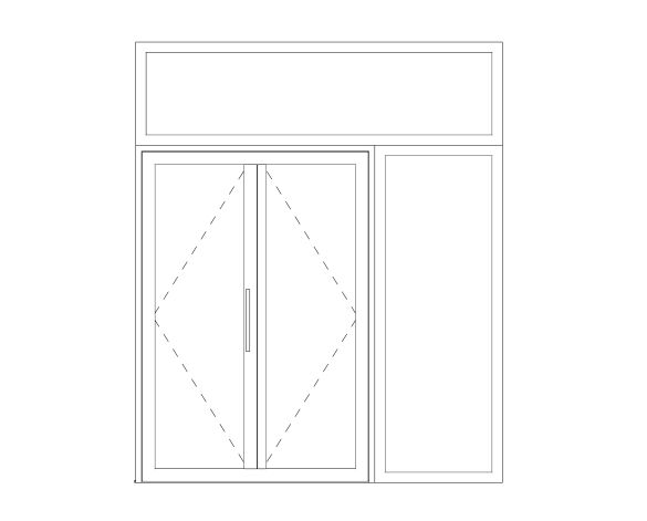 Product: Double Leaf - Outward Opening - Side Screen & Over Panel