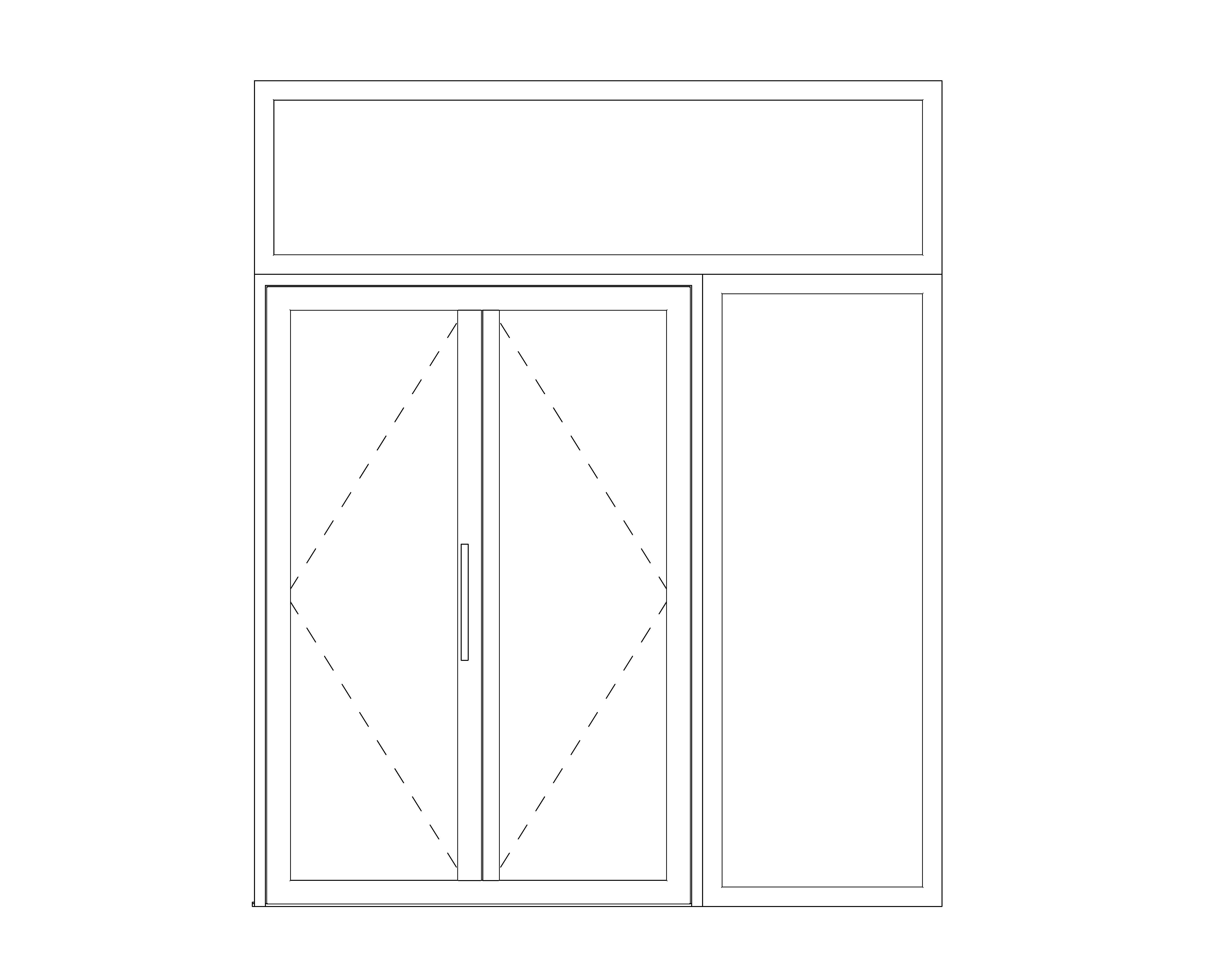 Product: Double Leaf - Outward Opening - Double Side Screens & Over Panel