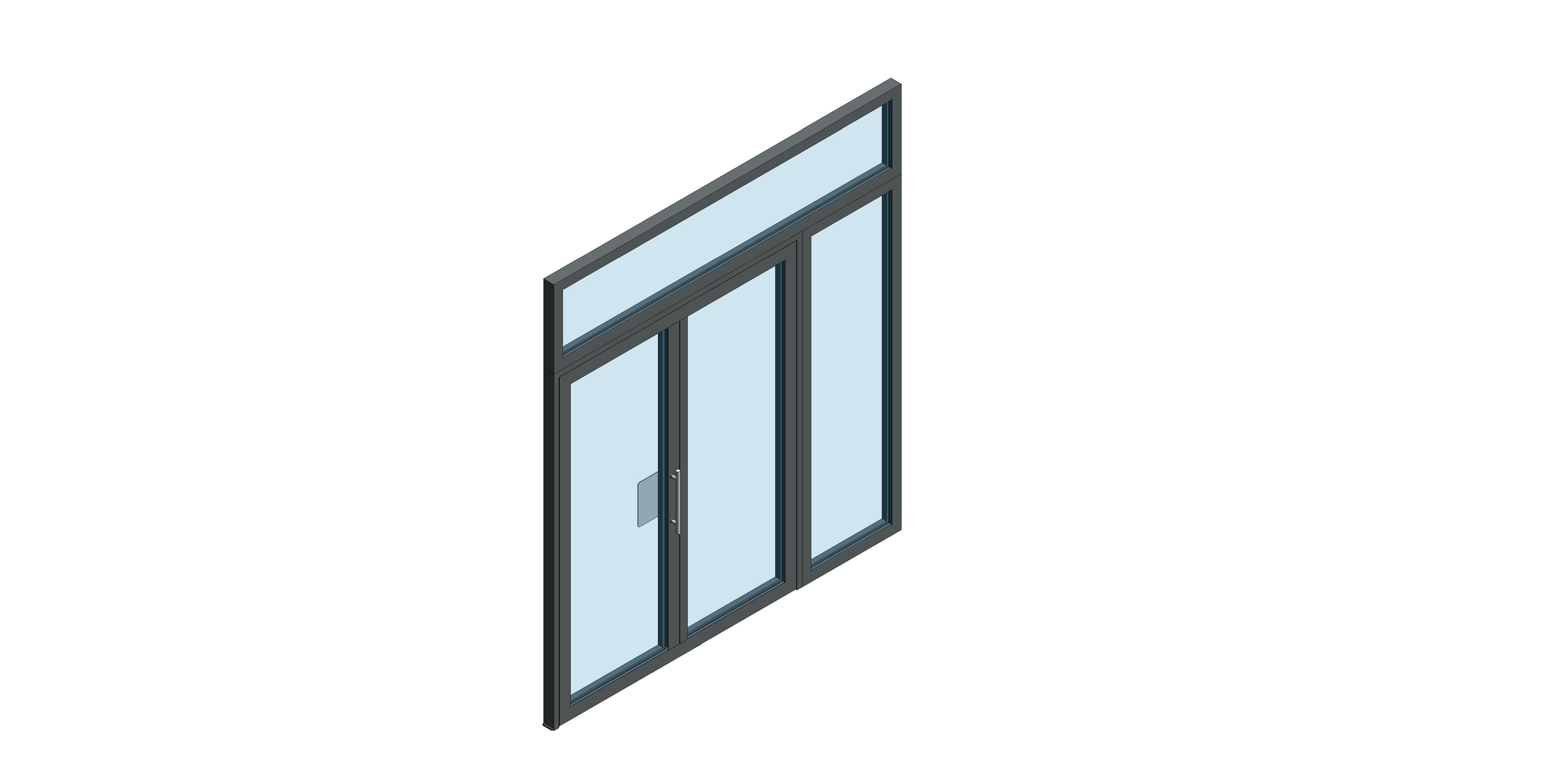 Product: Double Leaf - Outward Opening - Side Screen & Over Panel