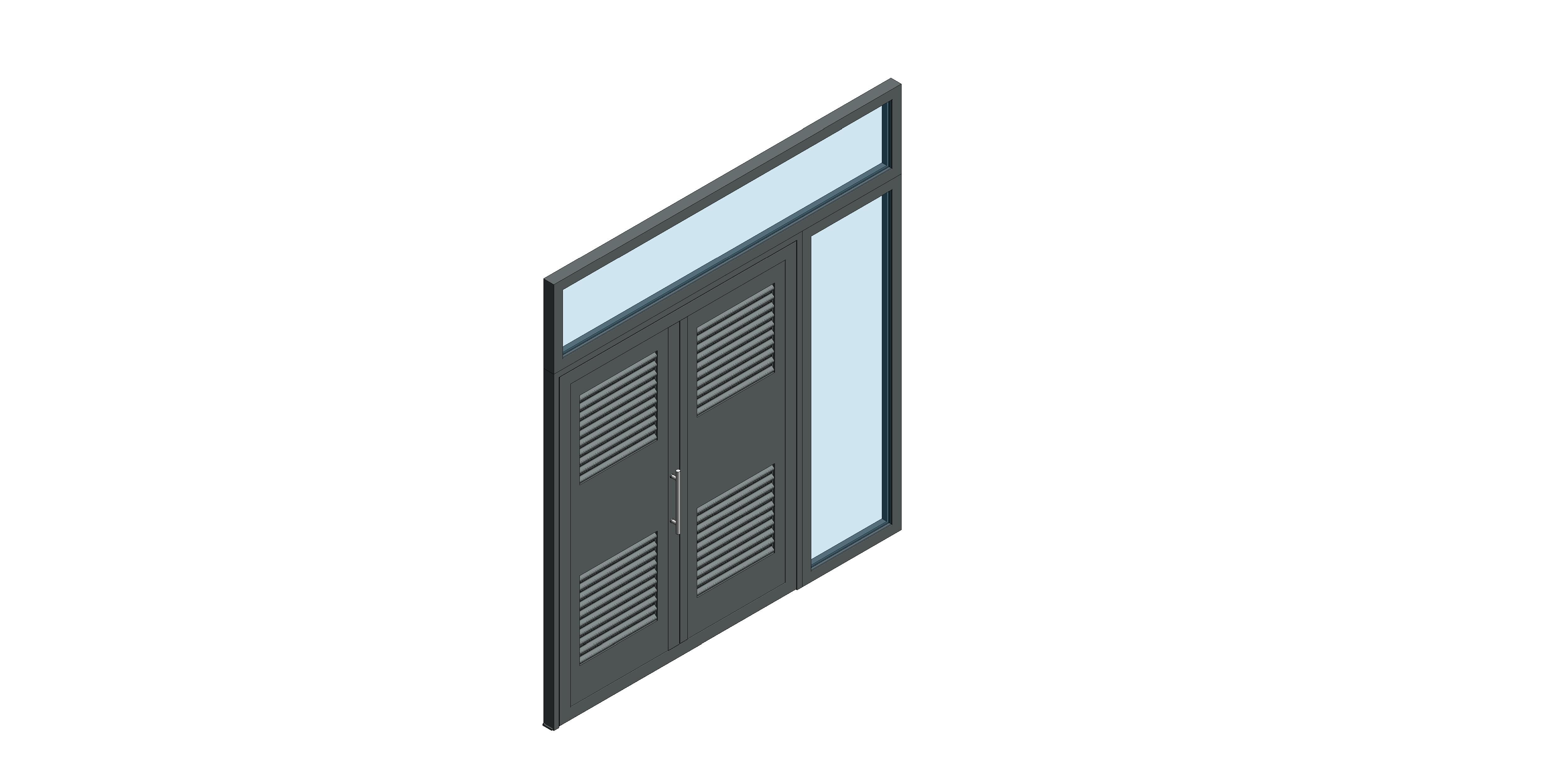 Product: Double Leaf - Outward Opening - Side Screen & Over Panel