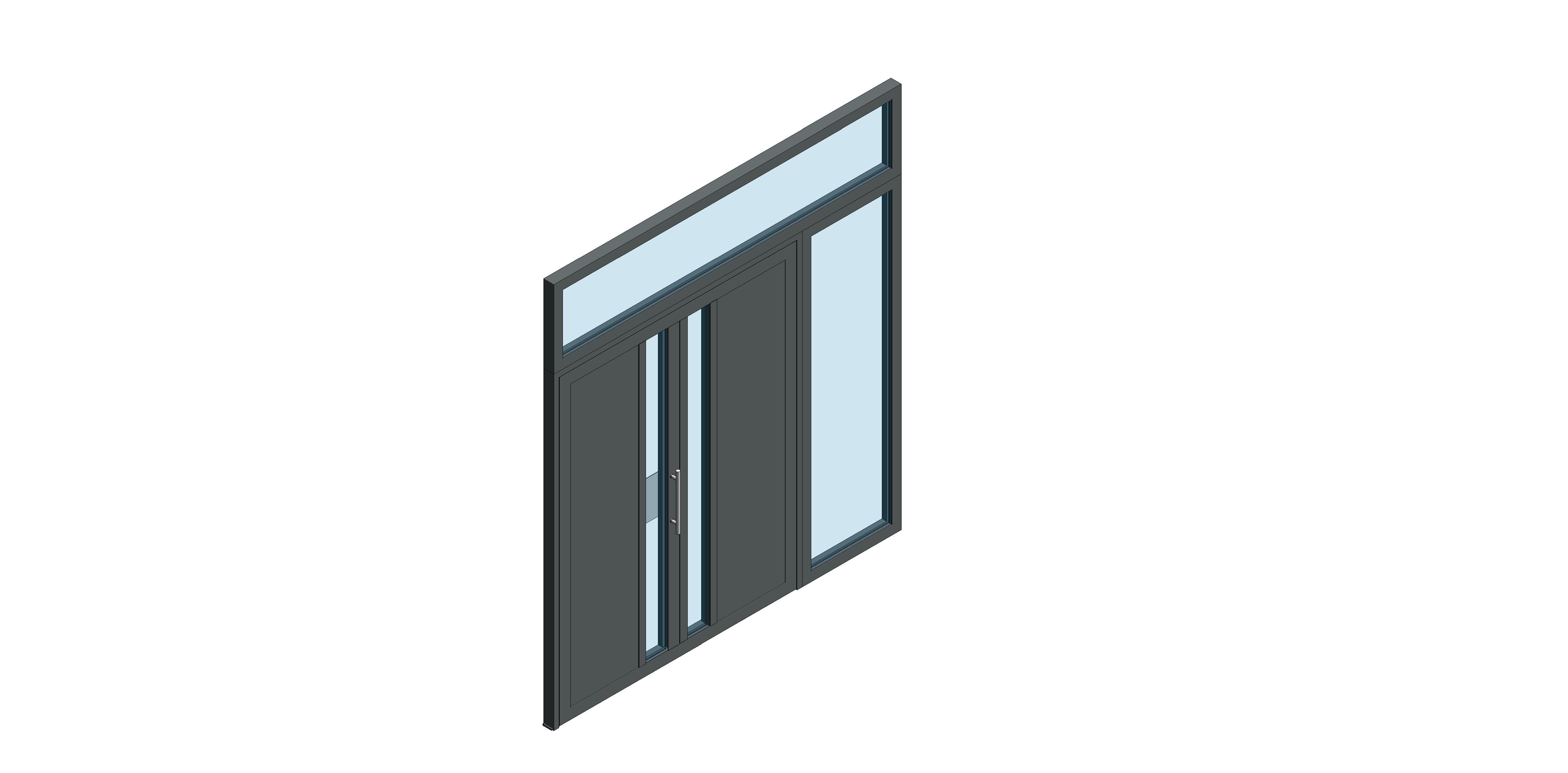 Product: Double Leaf - Outward Opening - Double Side Screens & Over Panel