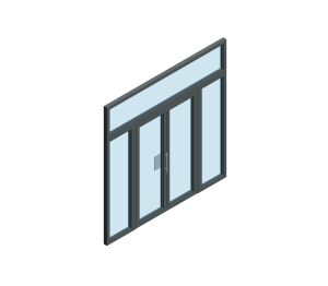 Product: Double Leaf - Outward Opening - Double Side Screens & Over Panel