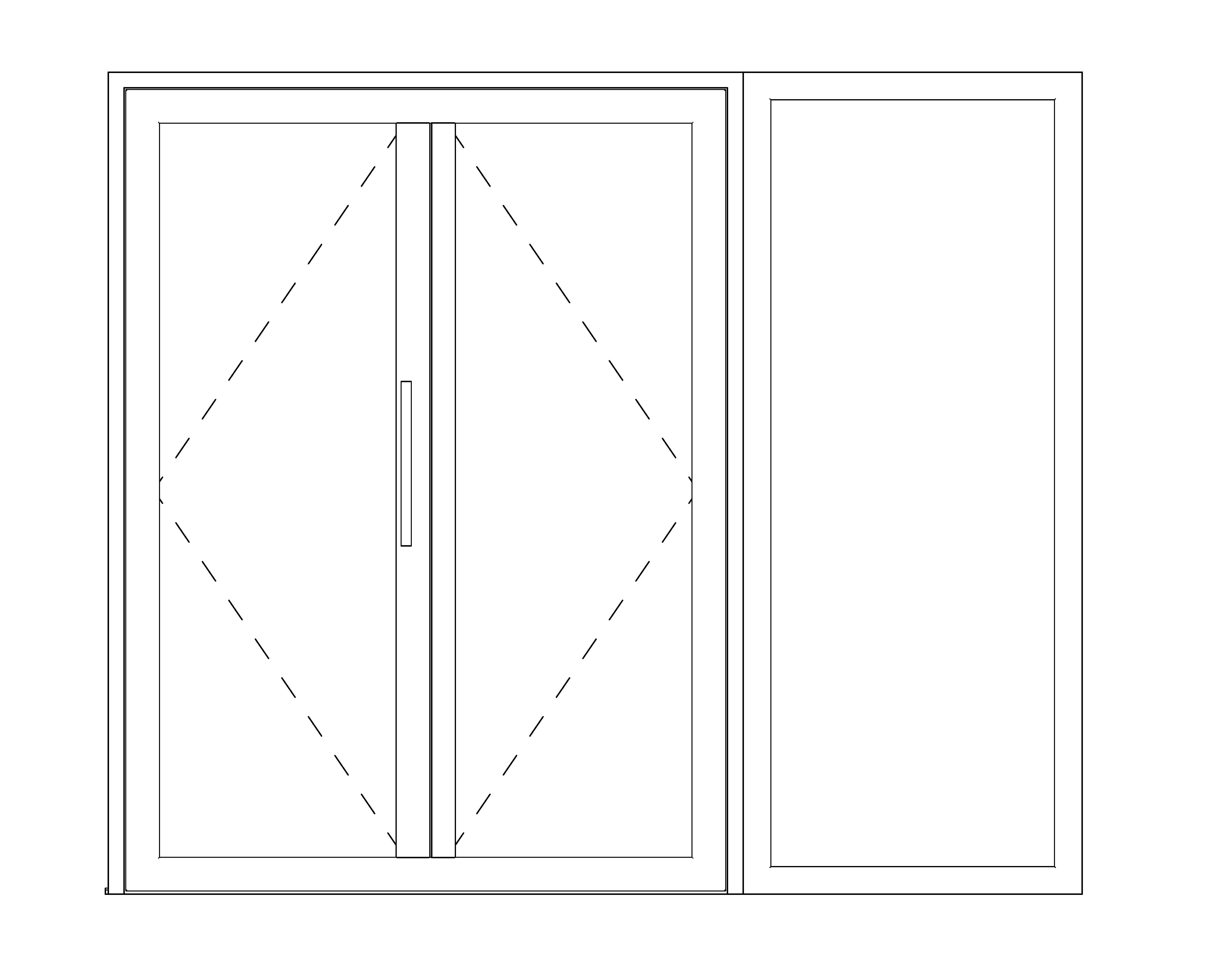 Product: Double Leaf - Outward Opening - Side Screen