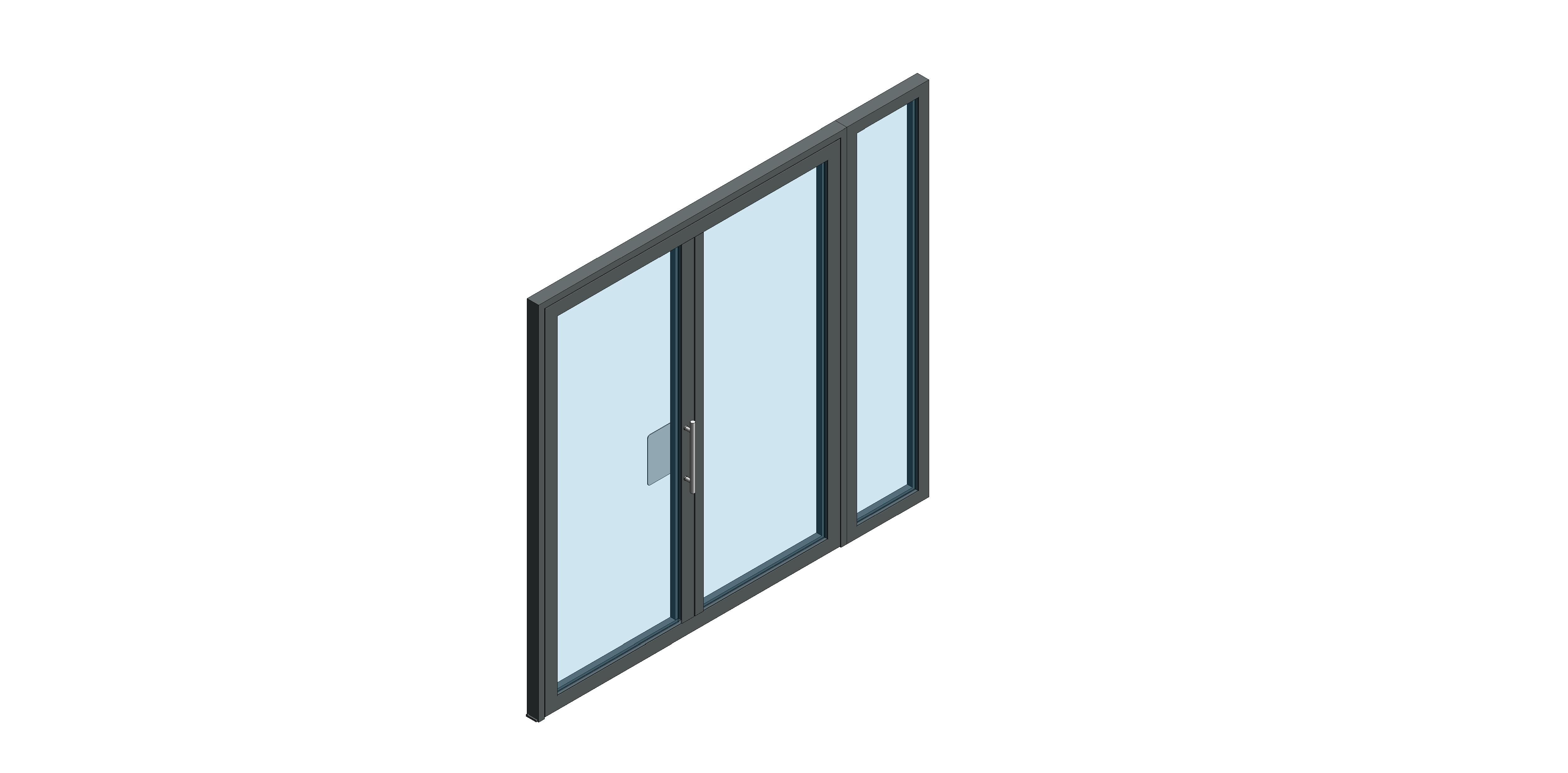 Product: Double Leaf - Outward Opening - Side Screen