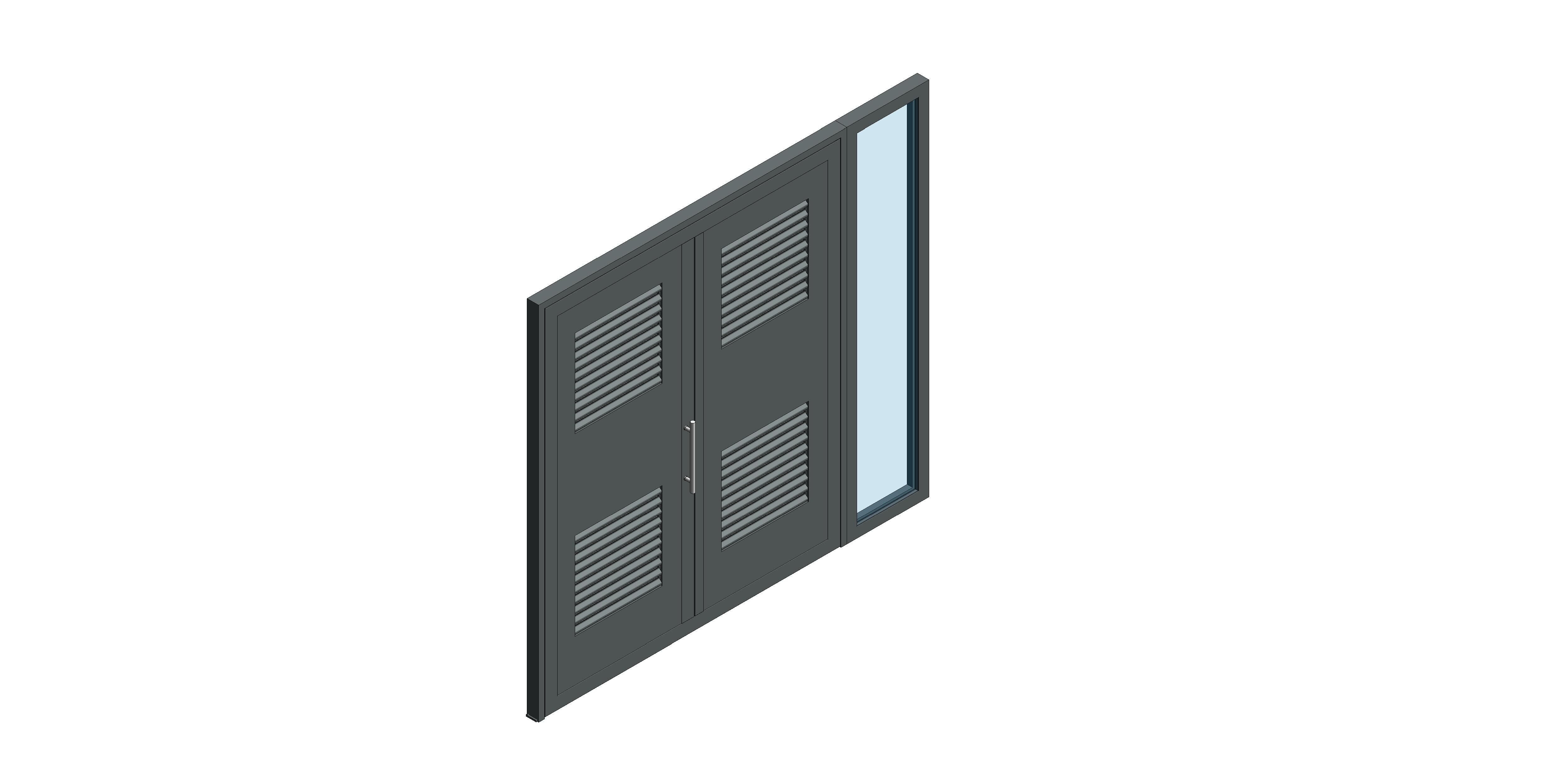 Product: Double Leaf - Outward Opening - Side Screen