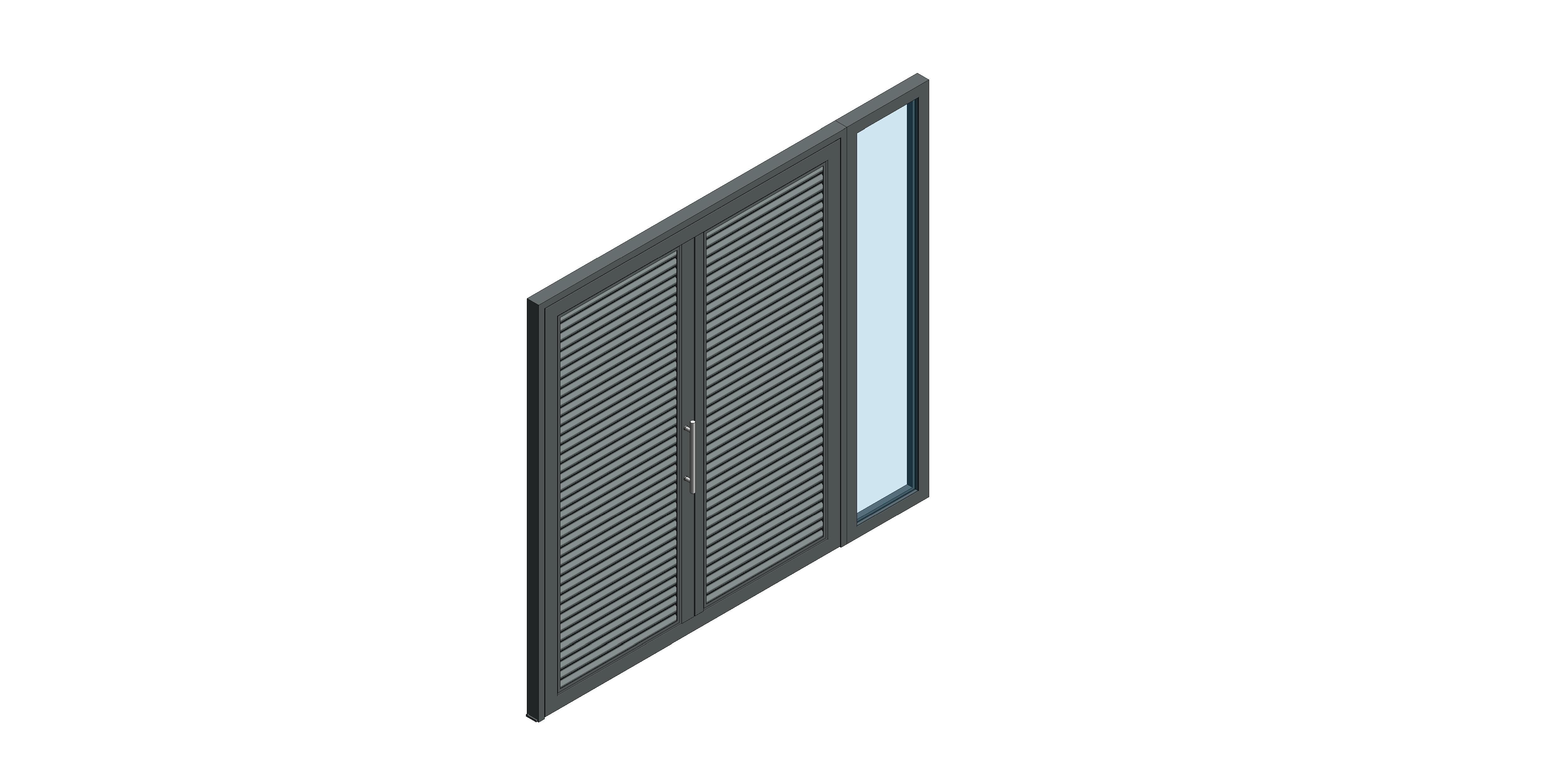 Product: Double Leaf - Outward Opening - Side Screen