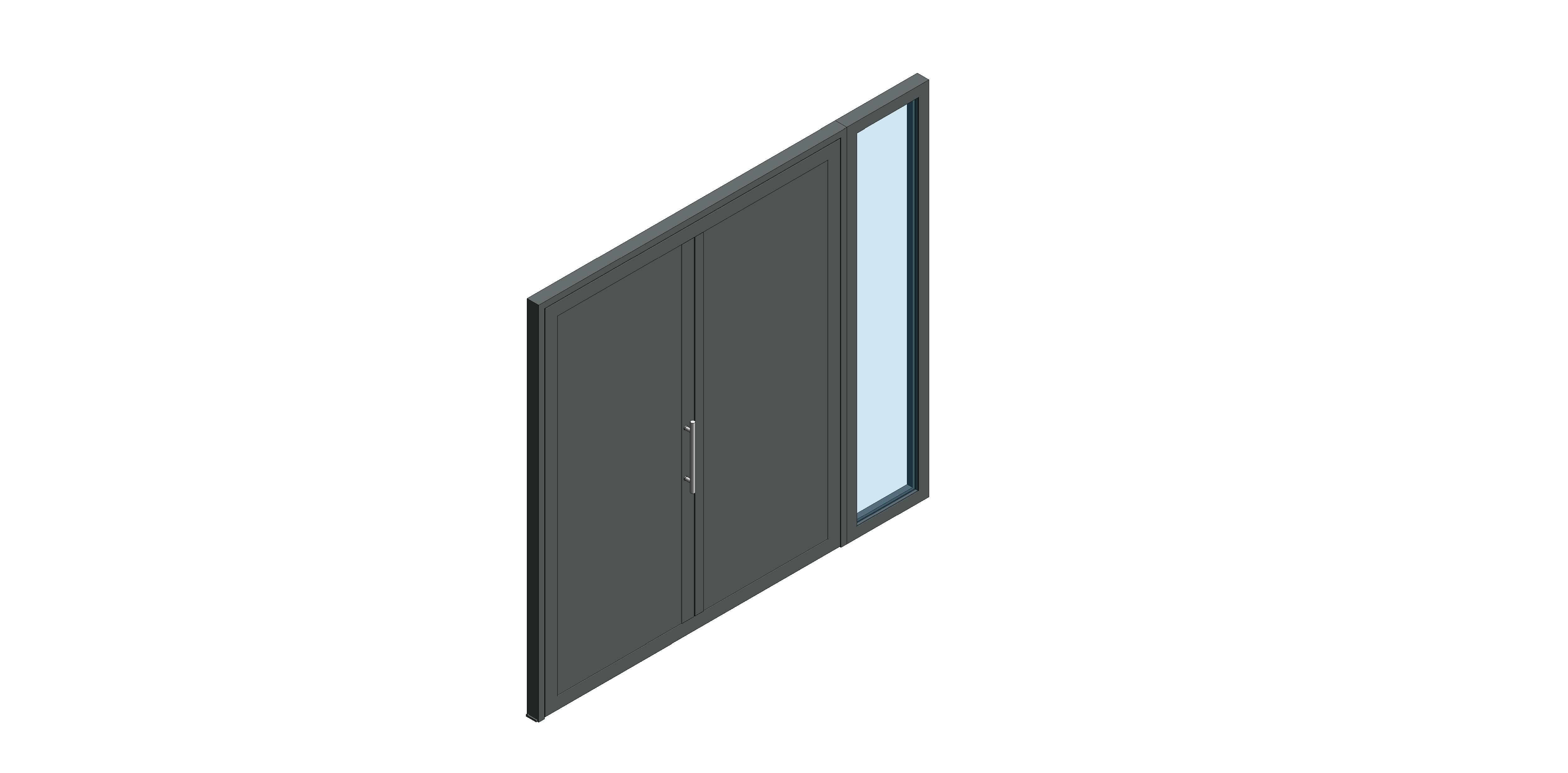 Product: Double Leaf - Outward Opening - Side Screen