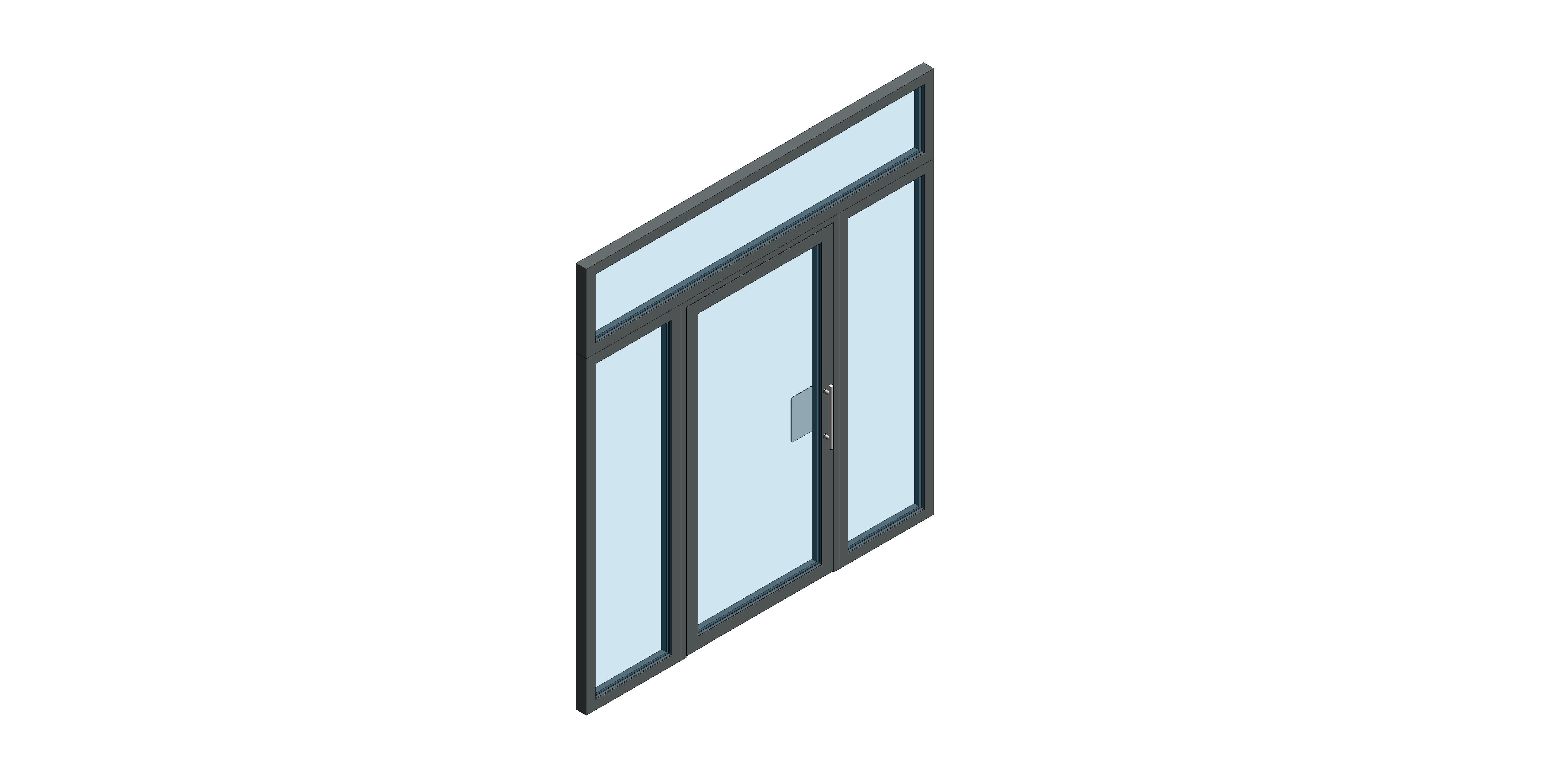 Product: Single Leaf - Outward Opening - Double Side Screens & Over Panel