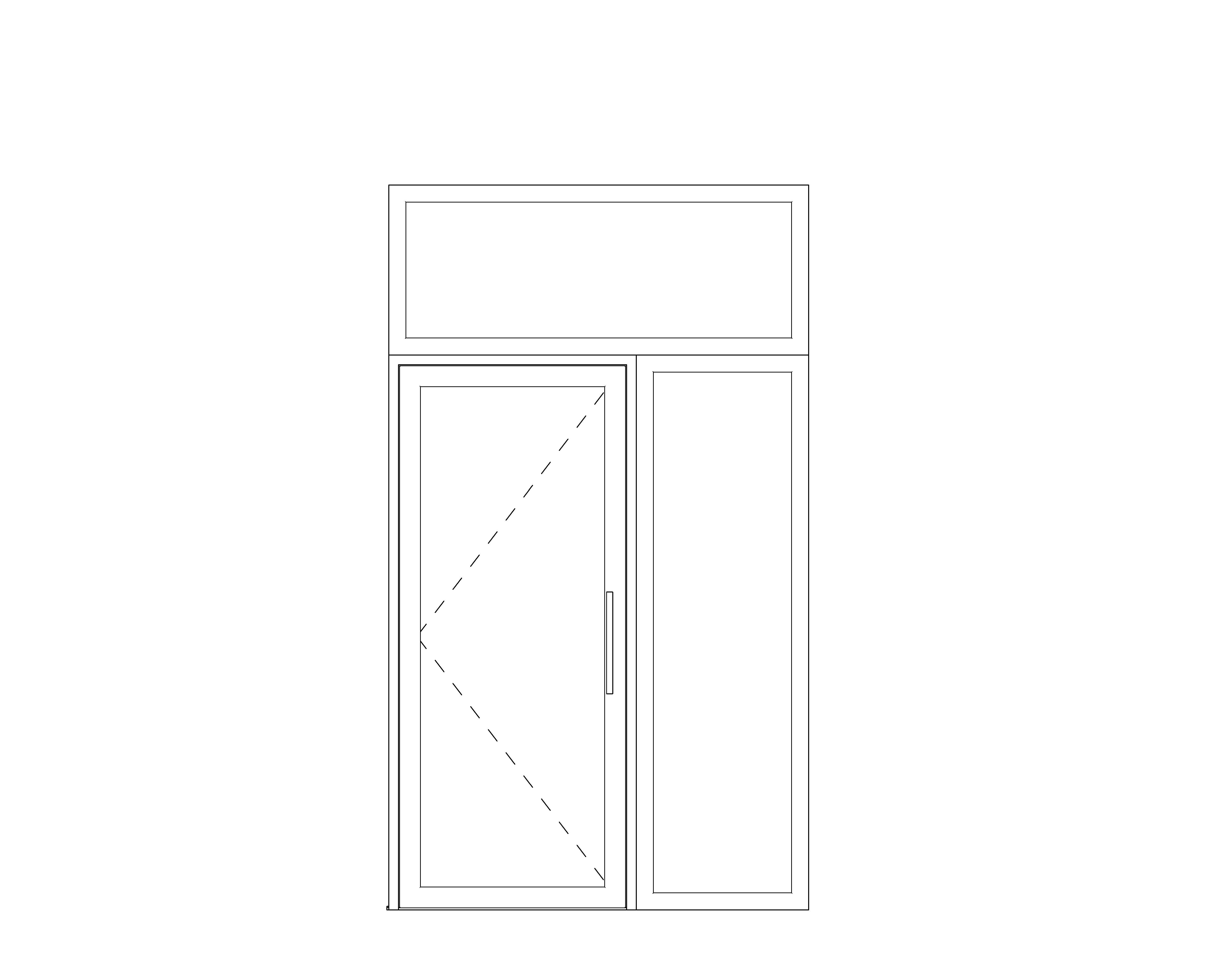 Product: Single Leaf - Outward Opening - Side Screen & Over Panel
