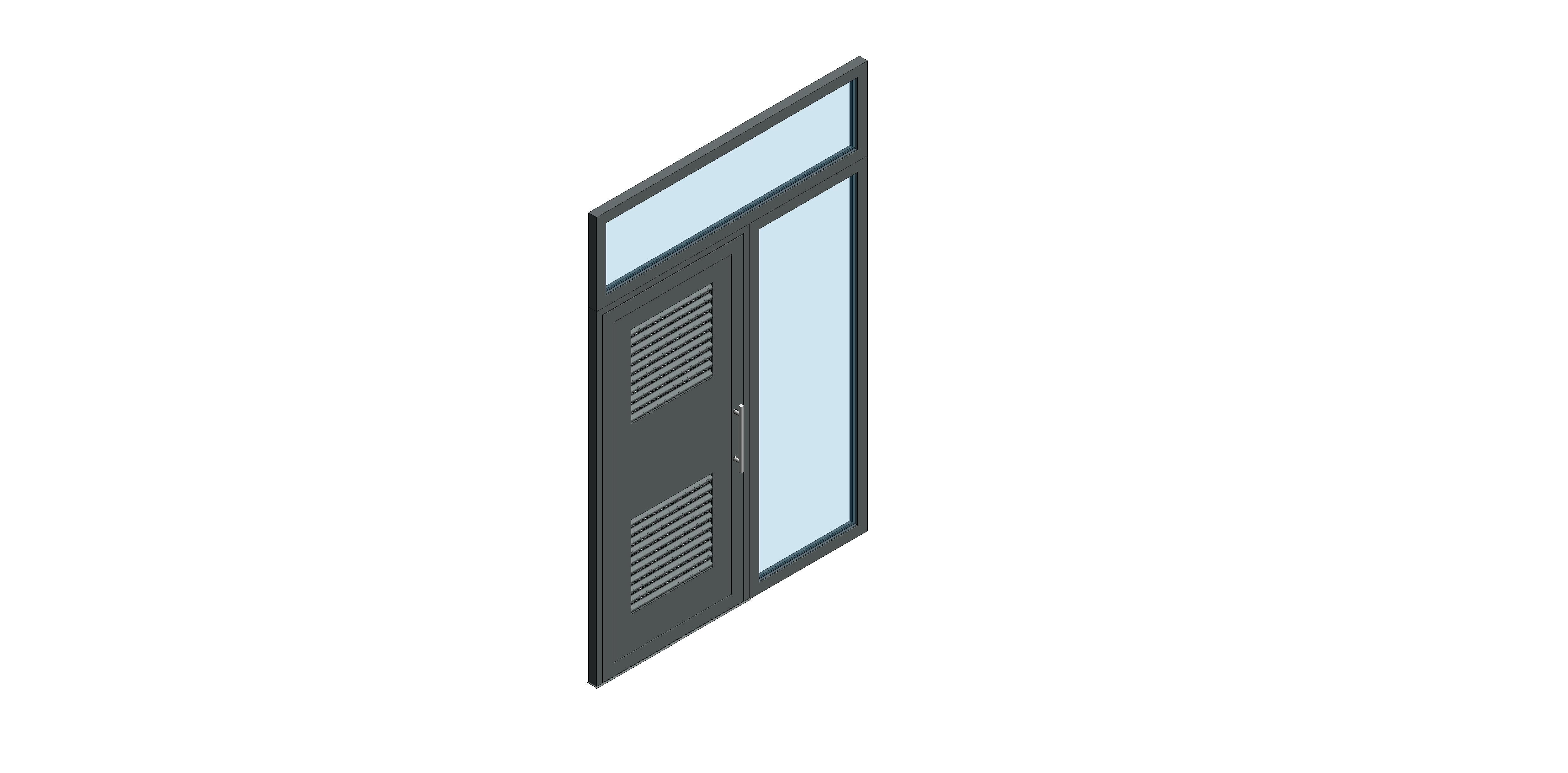 Product: Single Leaf - Outward Opening - Side Screen & Over Panel