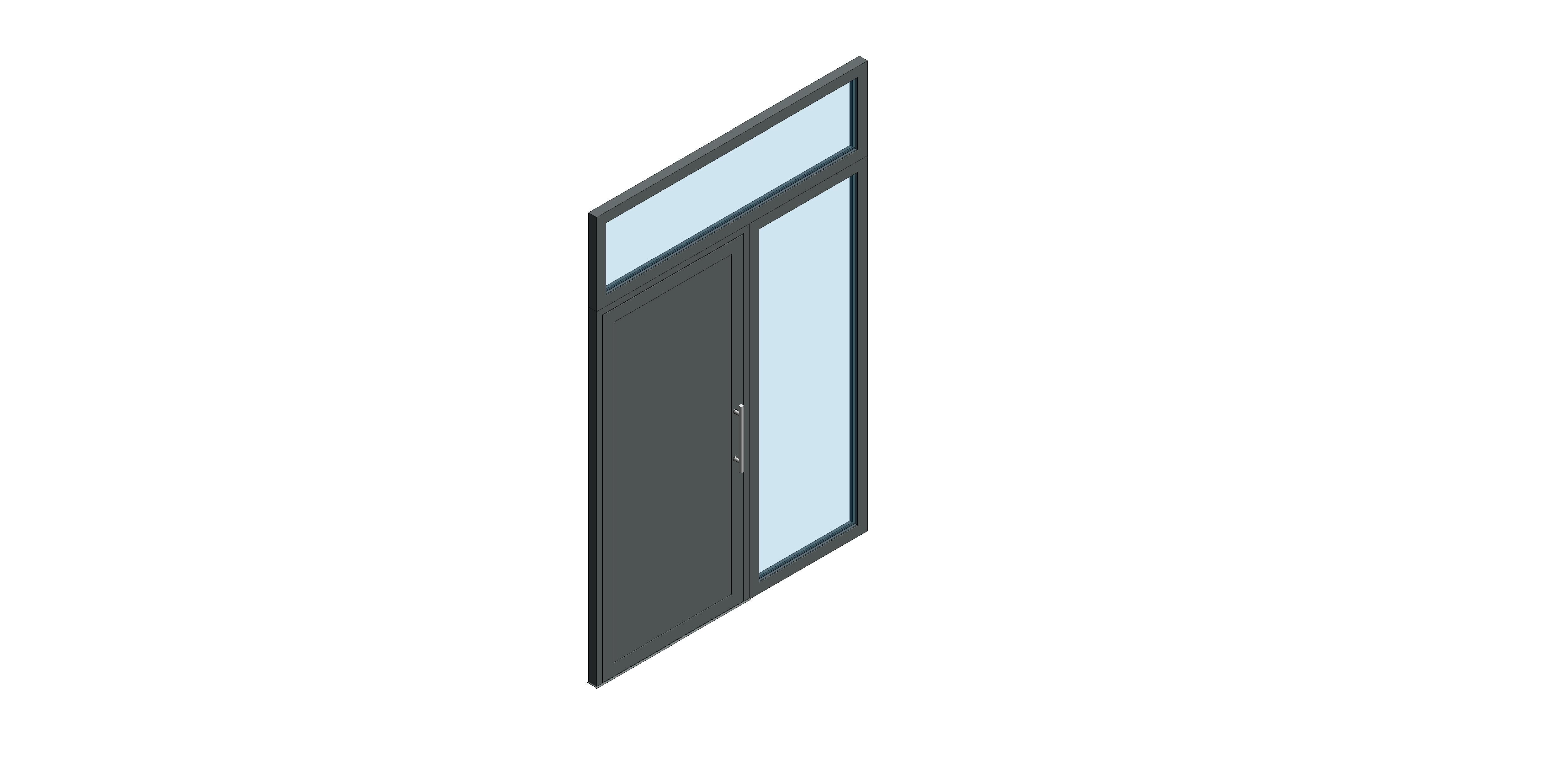 Product: Single Leaf - Outward Opening - Side Screen & Over Panel