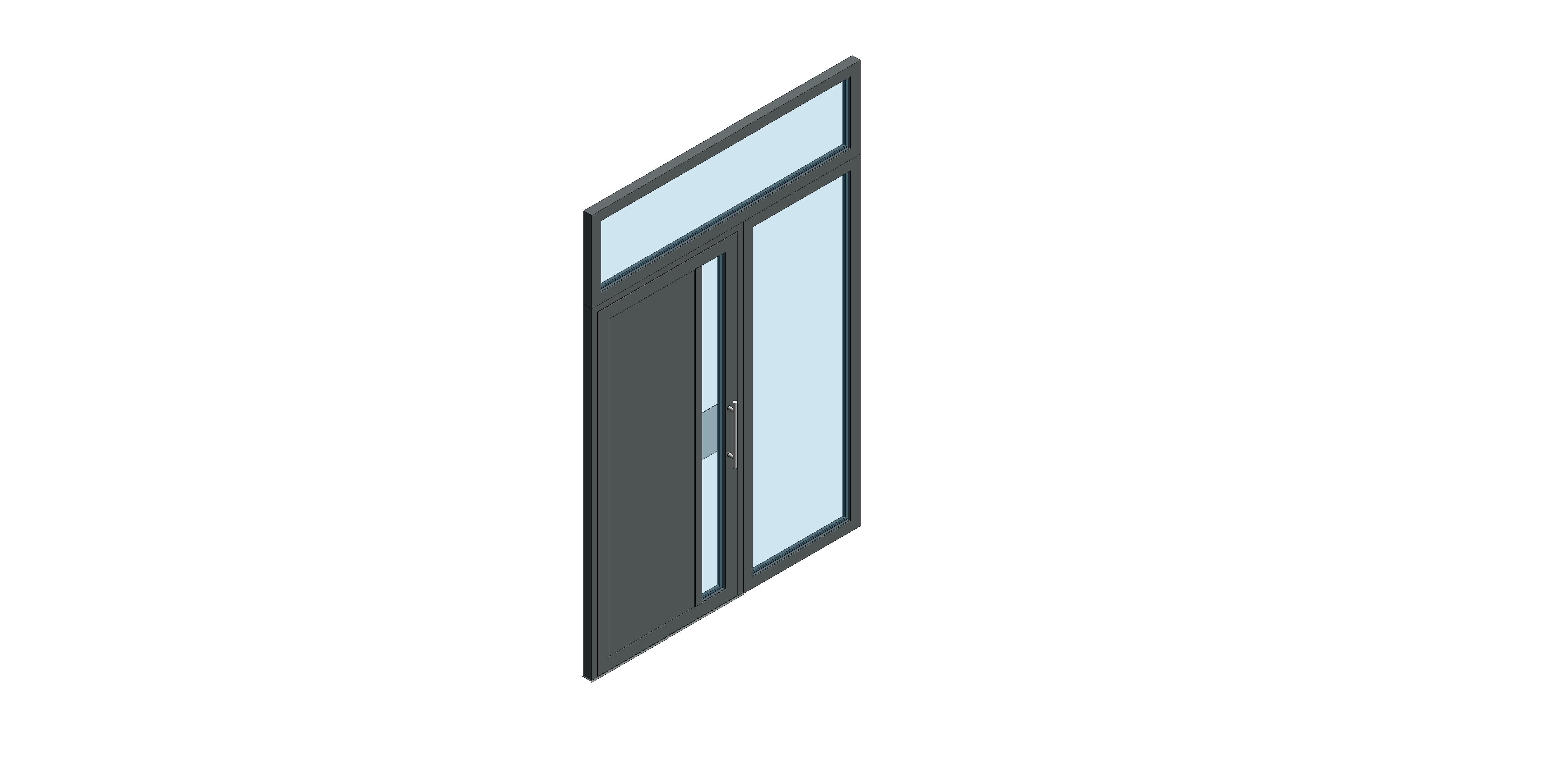Product: Single Leaf - Outward Opening - Side Screen & Over Panel