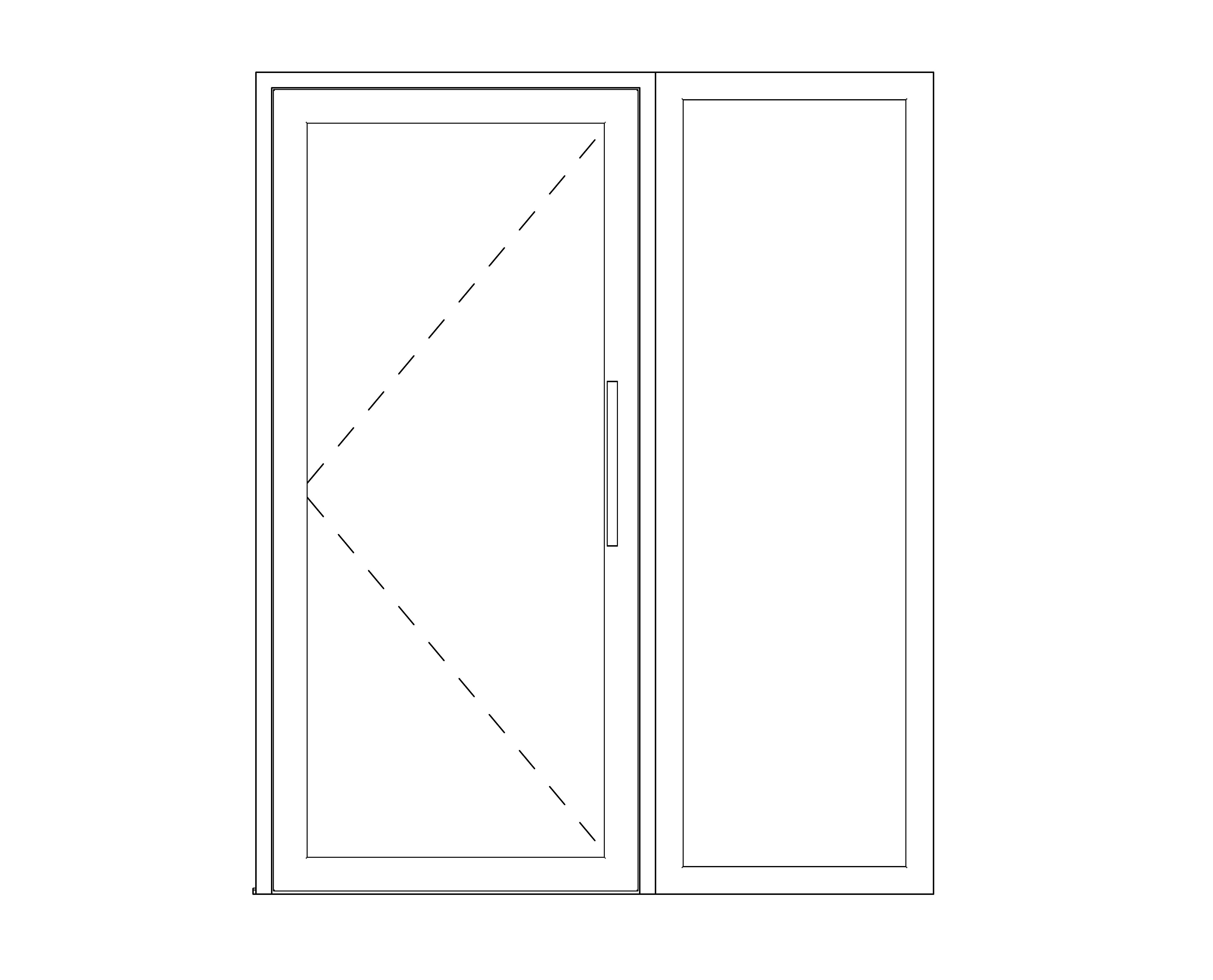 Product: Single Leaf - Outward Opening - Side Screen