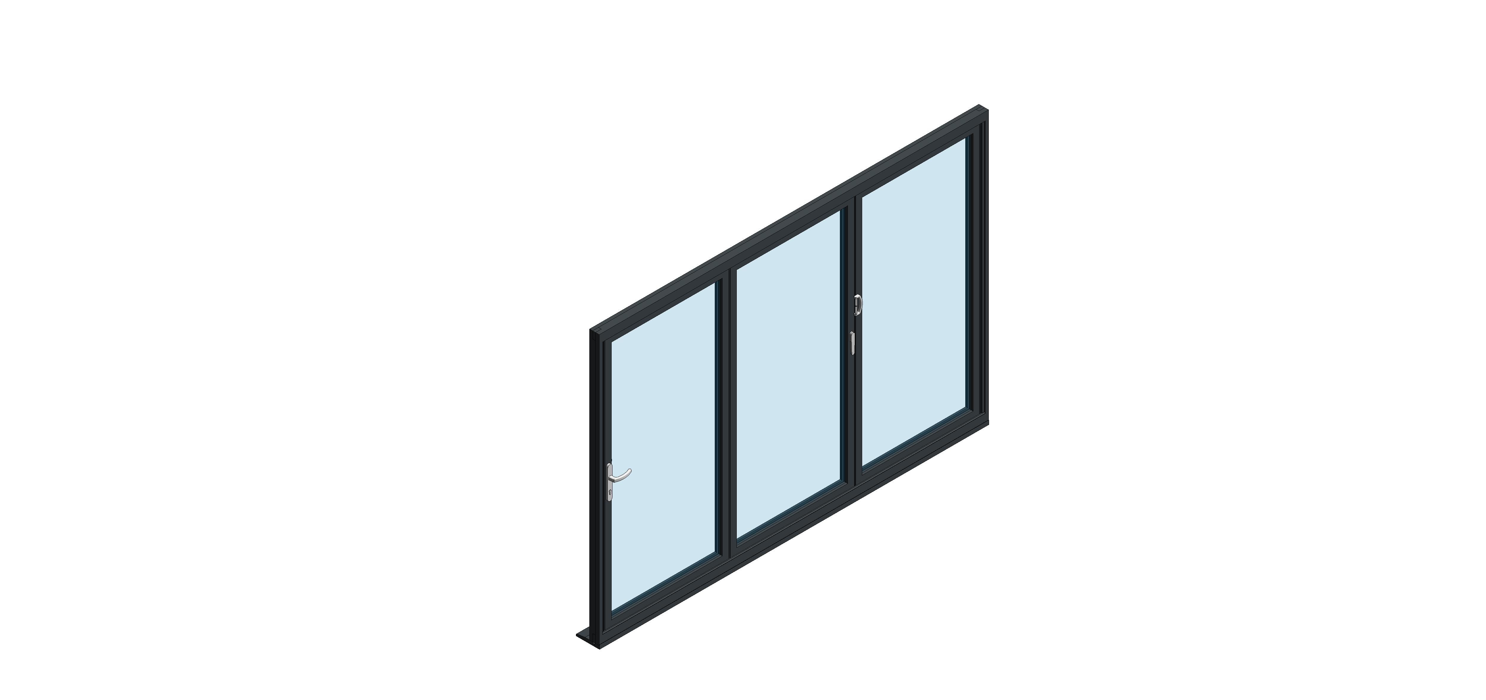 Product: OB-49 Aluminium Bi-fold Door (3+0)