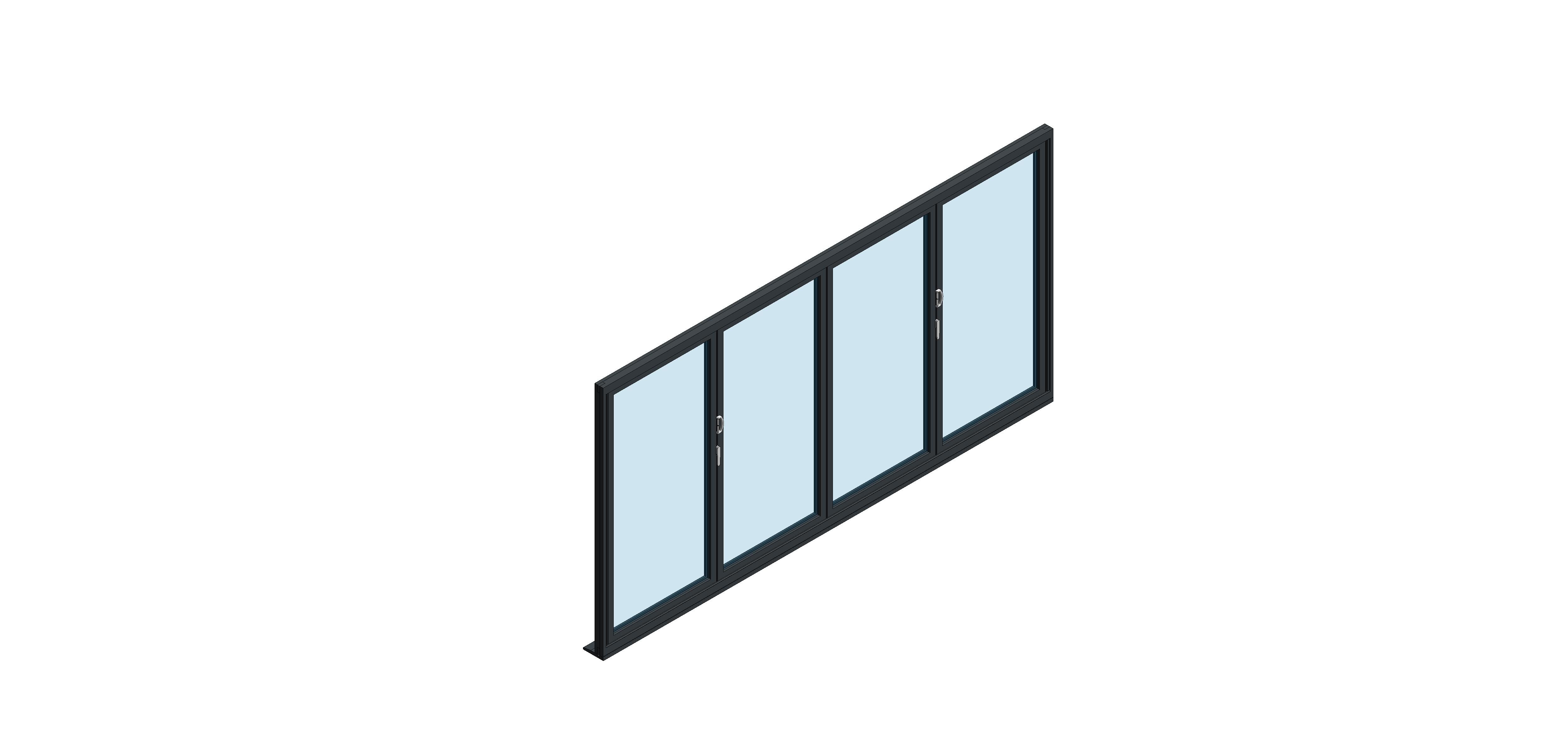 Product: OB-49 Aluminium Bi-fold Door (4+0)