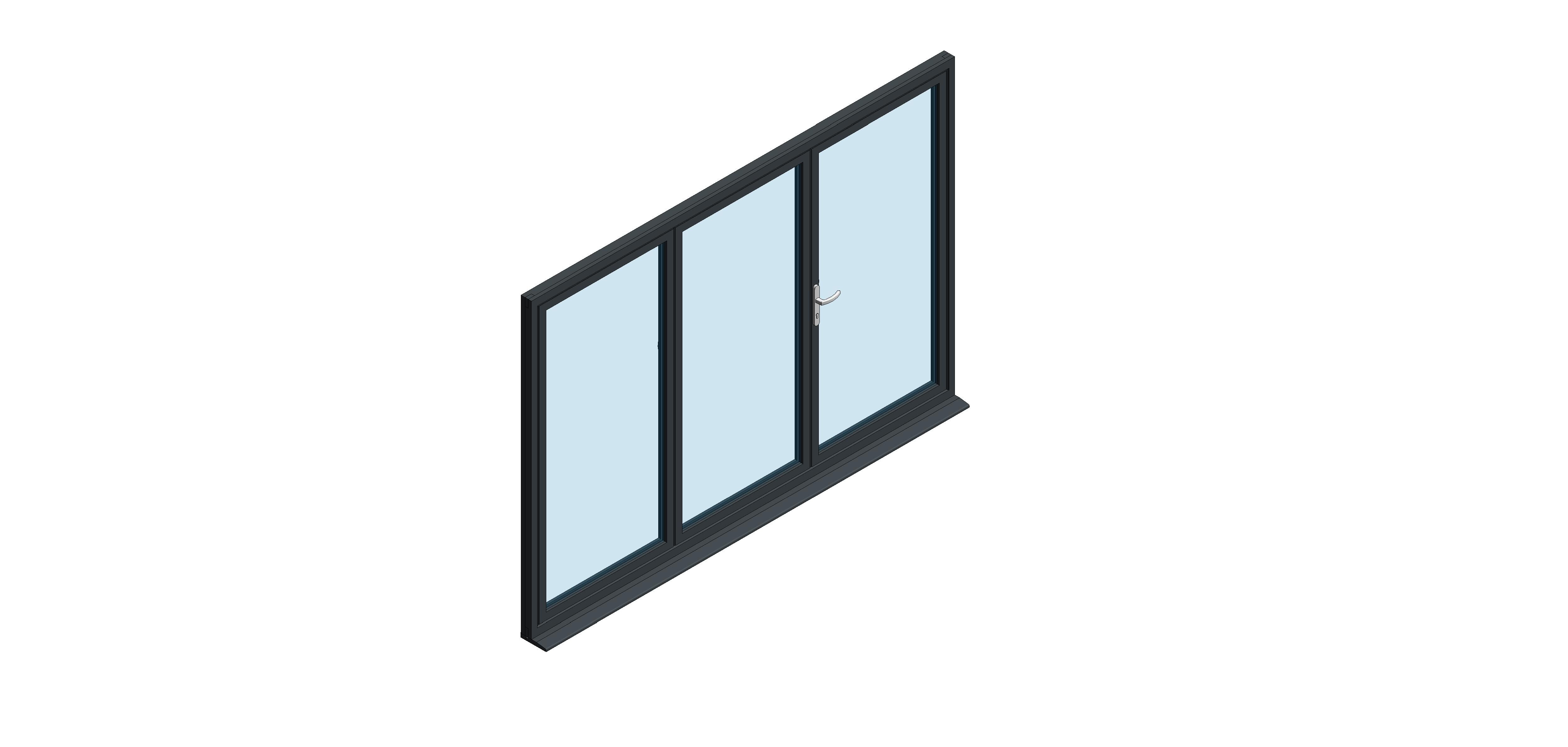 Product: OB-49 Aluminium Bi-fold Door (2+1)