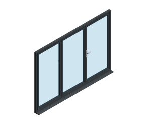 Product: OB-49 Aluminium Bi-fold Door (2+1)