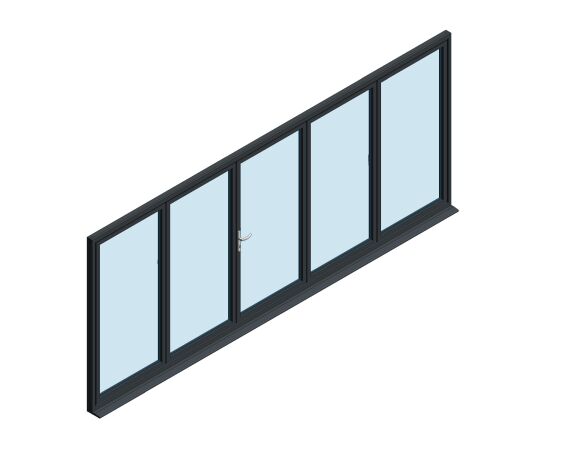 Product: OB-49 Aluminium Bi-fold Door (2+1)