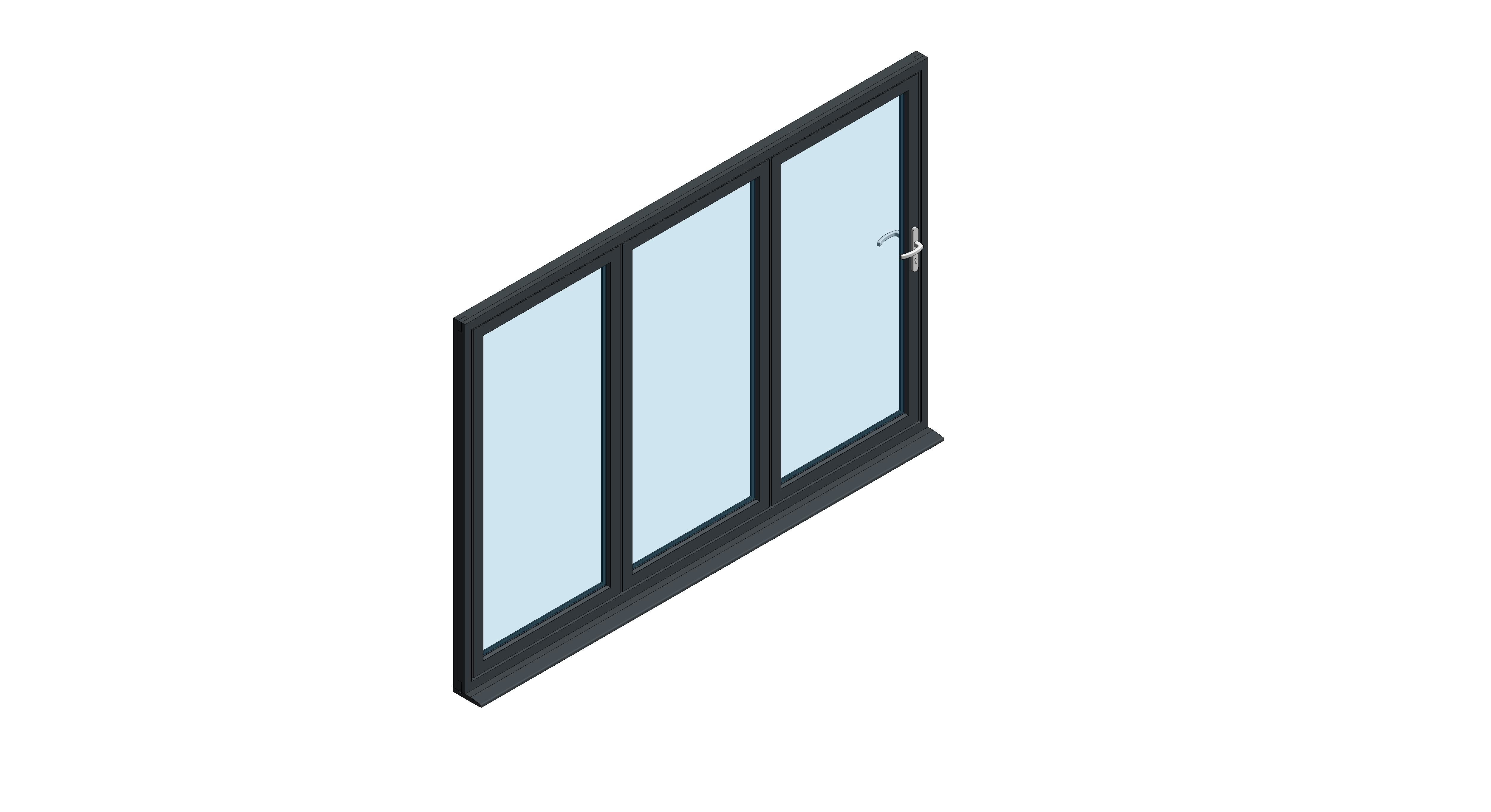 Product: OB-72 Aluminium Bi-fold Door (3+0)
