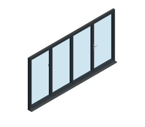 Product: OB-72 Aluminium Bi-fold Door (3+1)