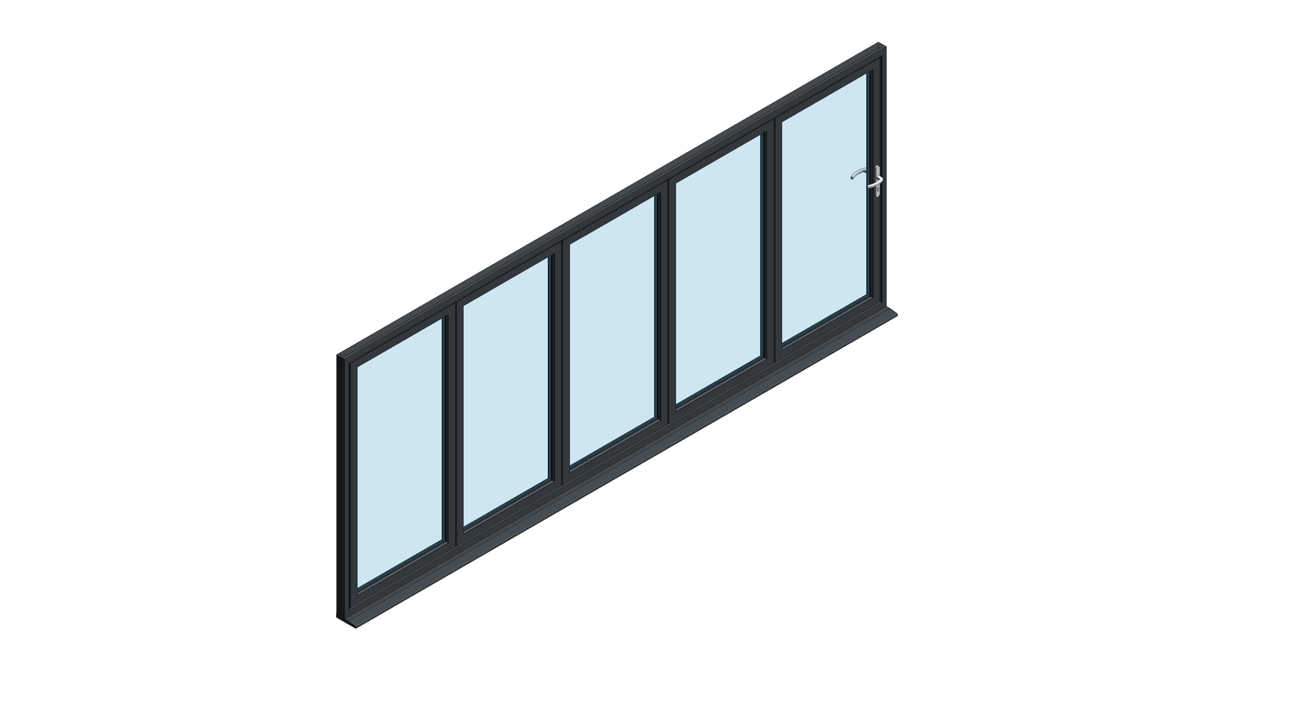 Product: OB-72 Aluminium Bi-fold Door (5+0)