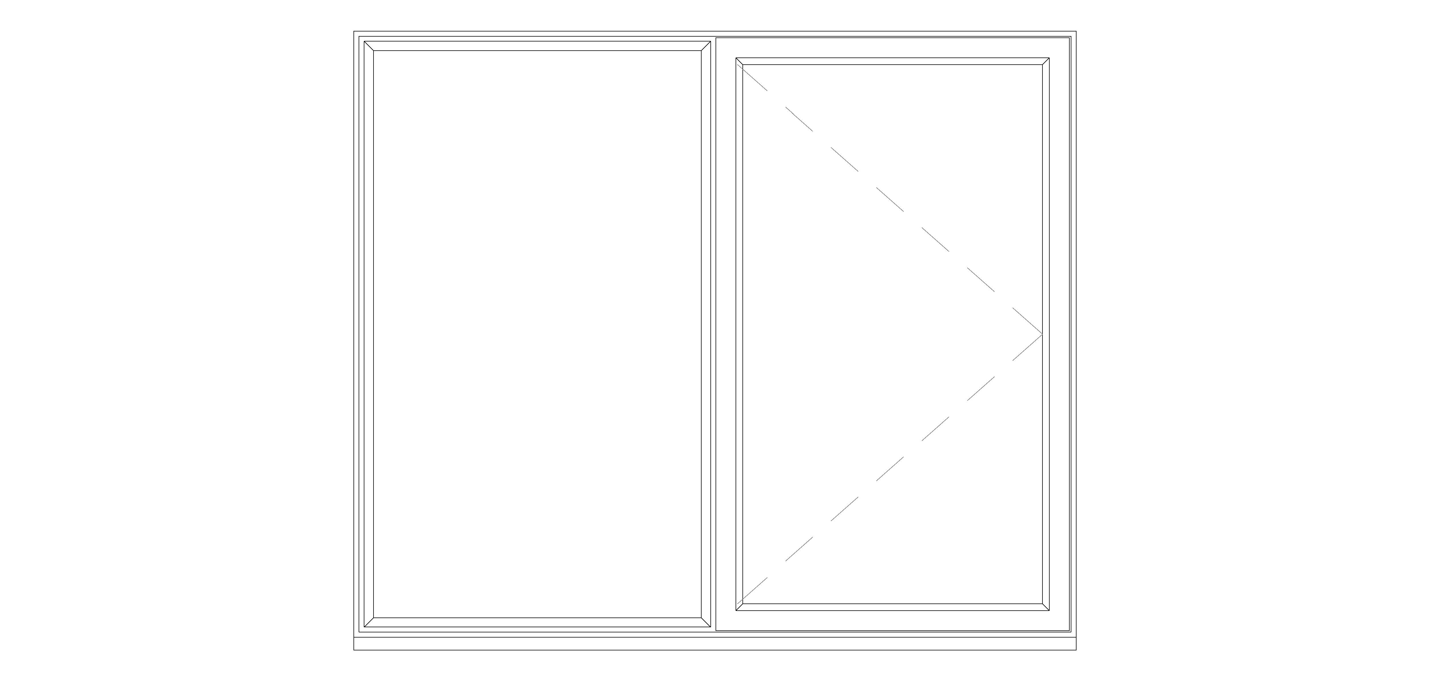 Product: OW-70 Aluminium Window – Fixed / Side Hung