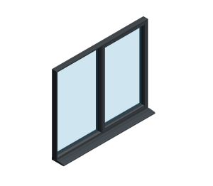 Product: OW-70 Aluminium Window – Fixed / Side Hung