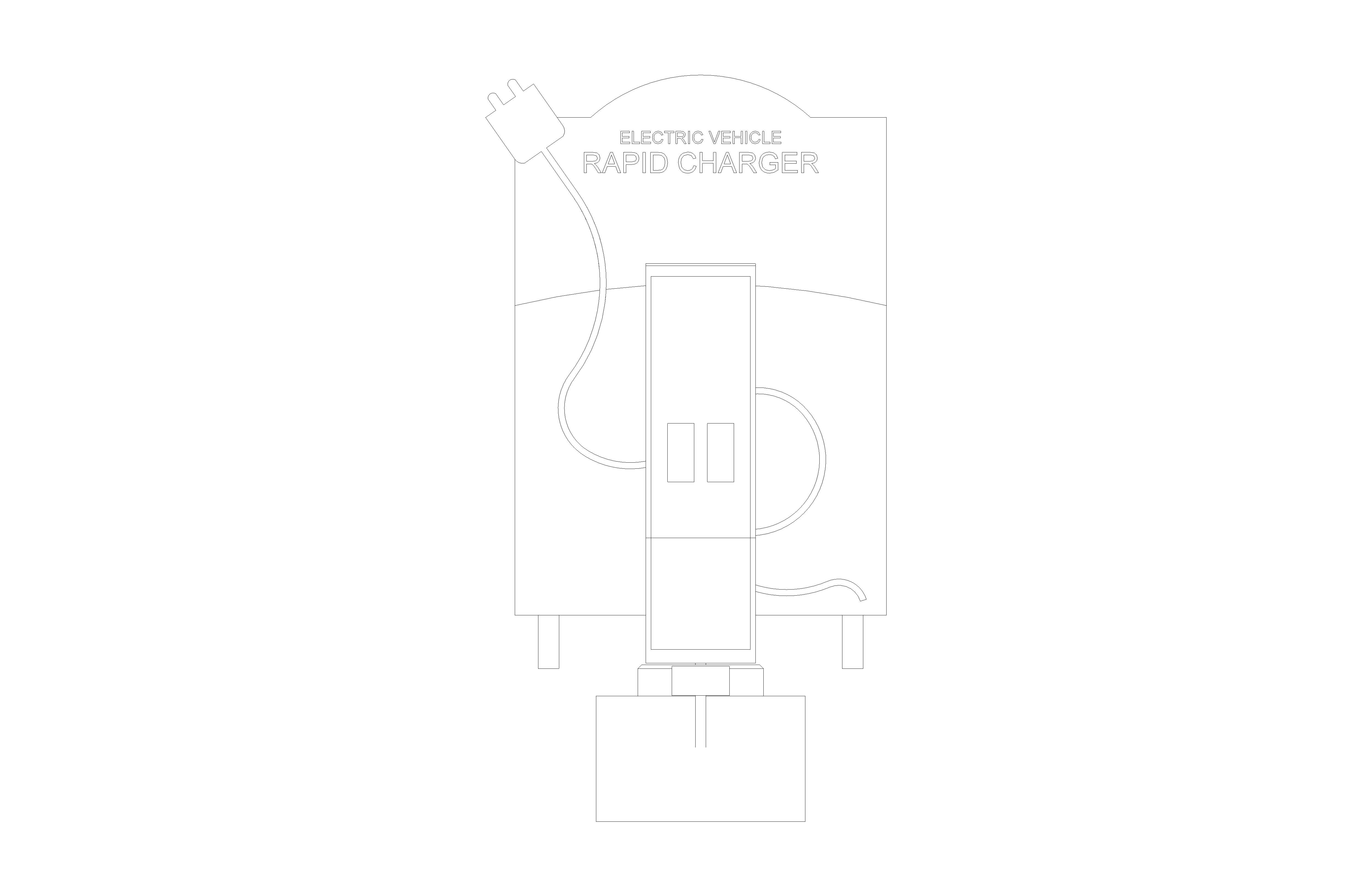Front image of Pod Point Rapid Charging Point from bimstore
