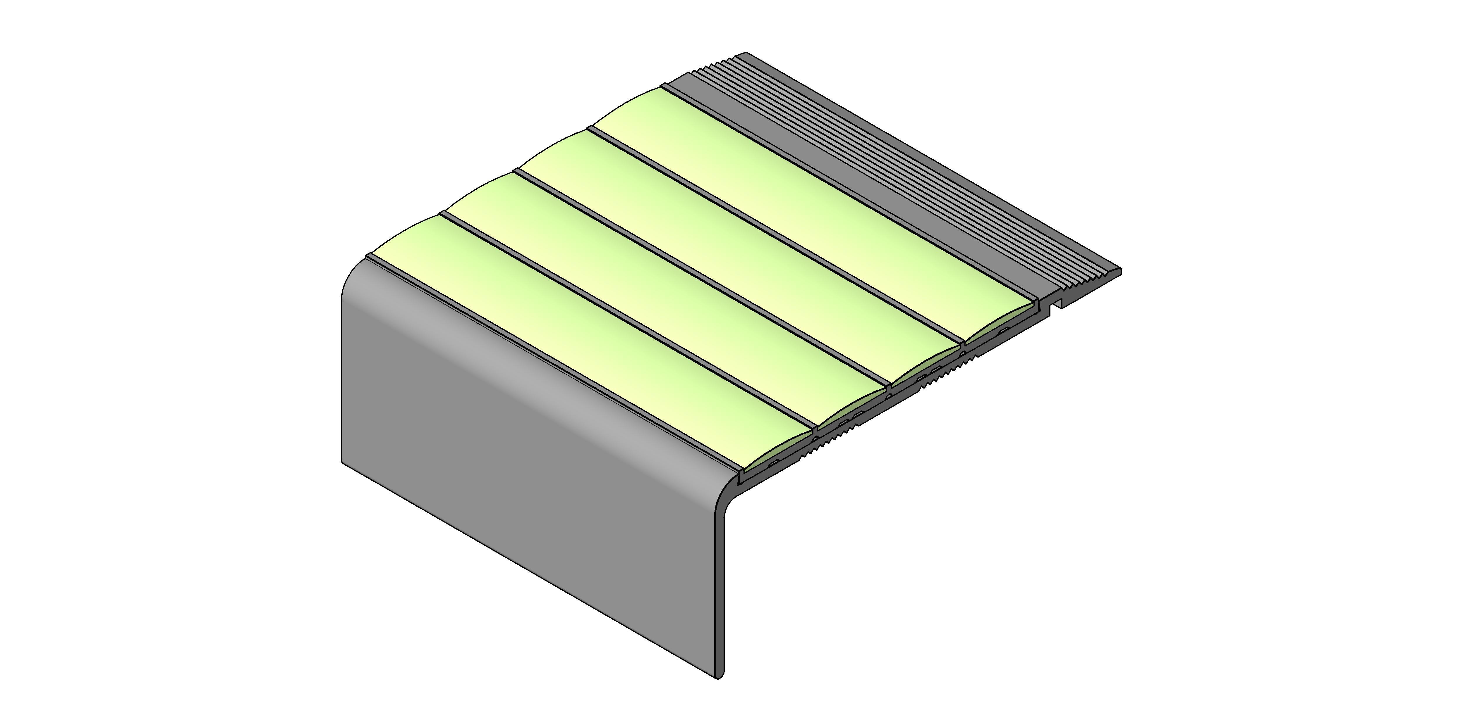 Product: Slenderline Ramp Back Stair Nosing With Ecoglo - SF125R