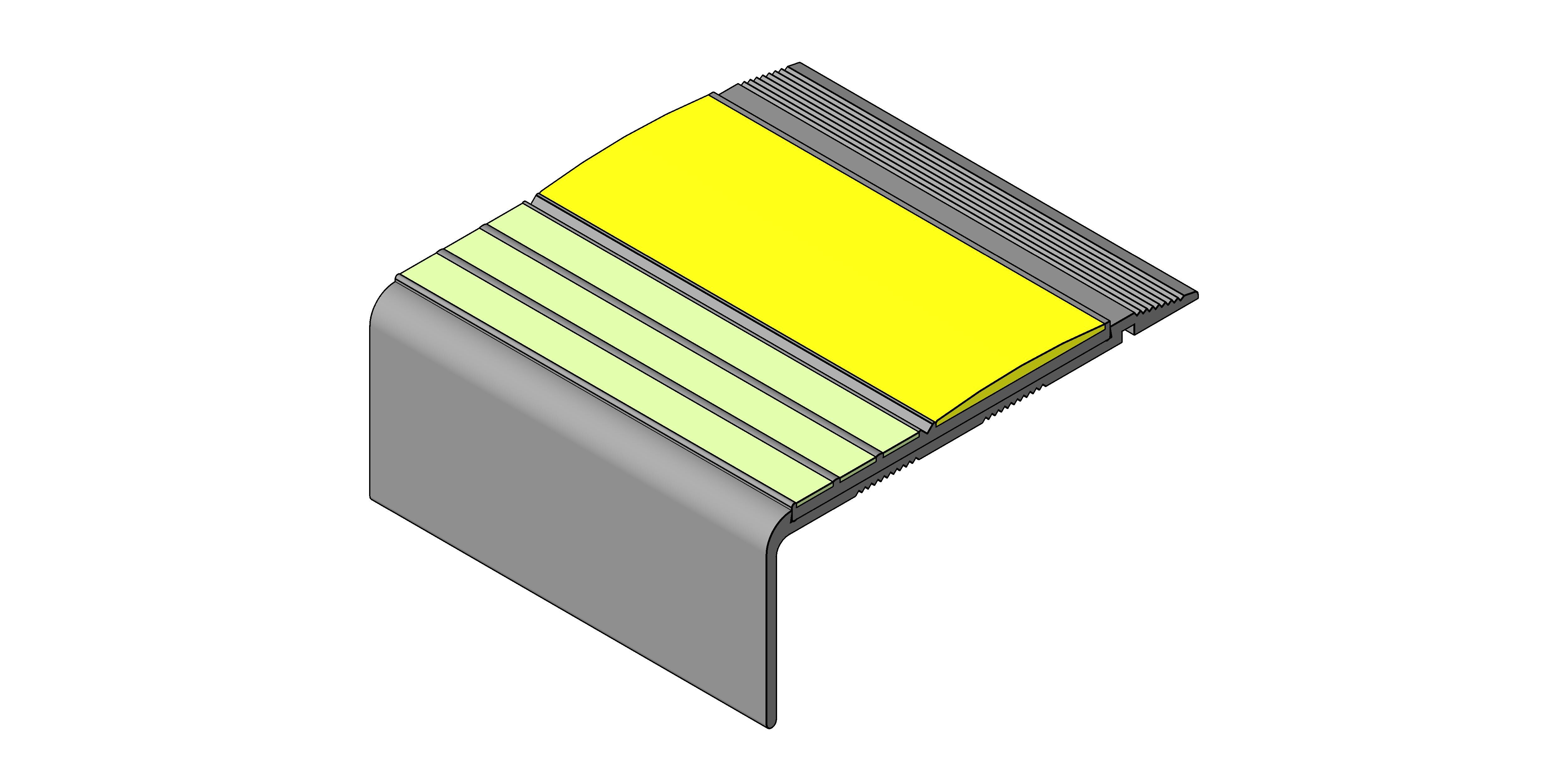 Product: Slenderline Ramp Back Stair Nosing With Ecoglo - SF125R