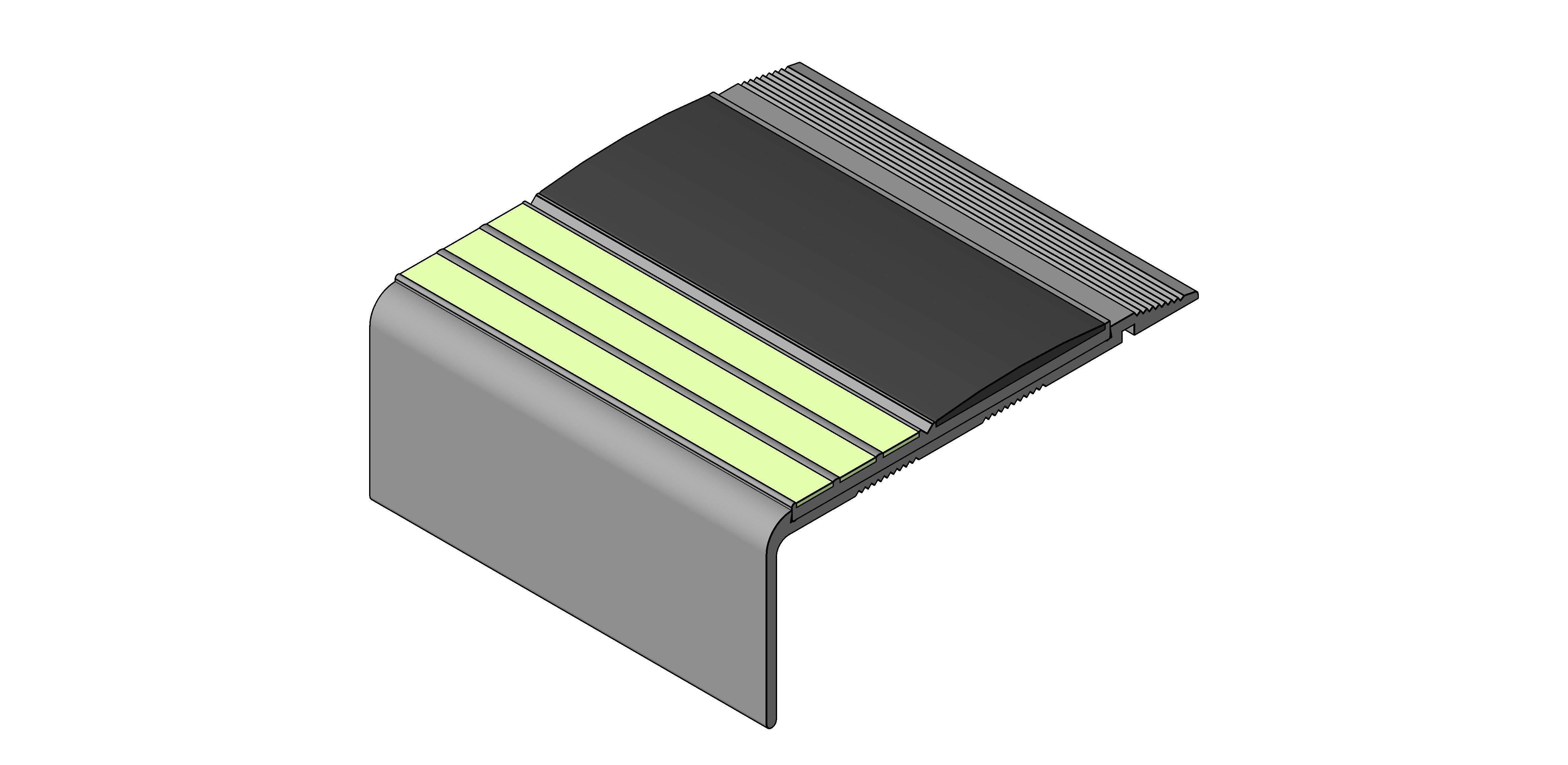 Product: Slenderline Ramp Back Stair Nosing With Ecoglo - SF125R