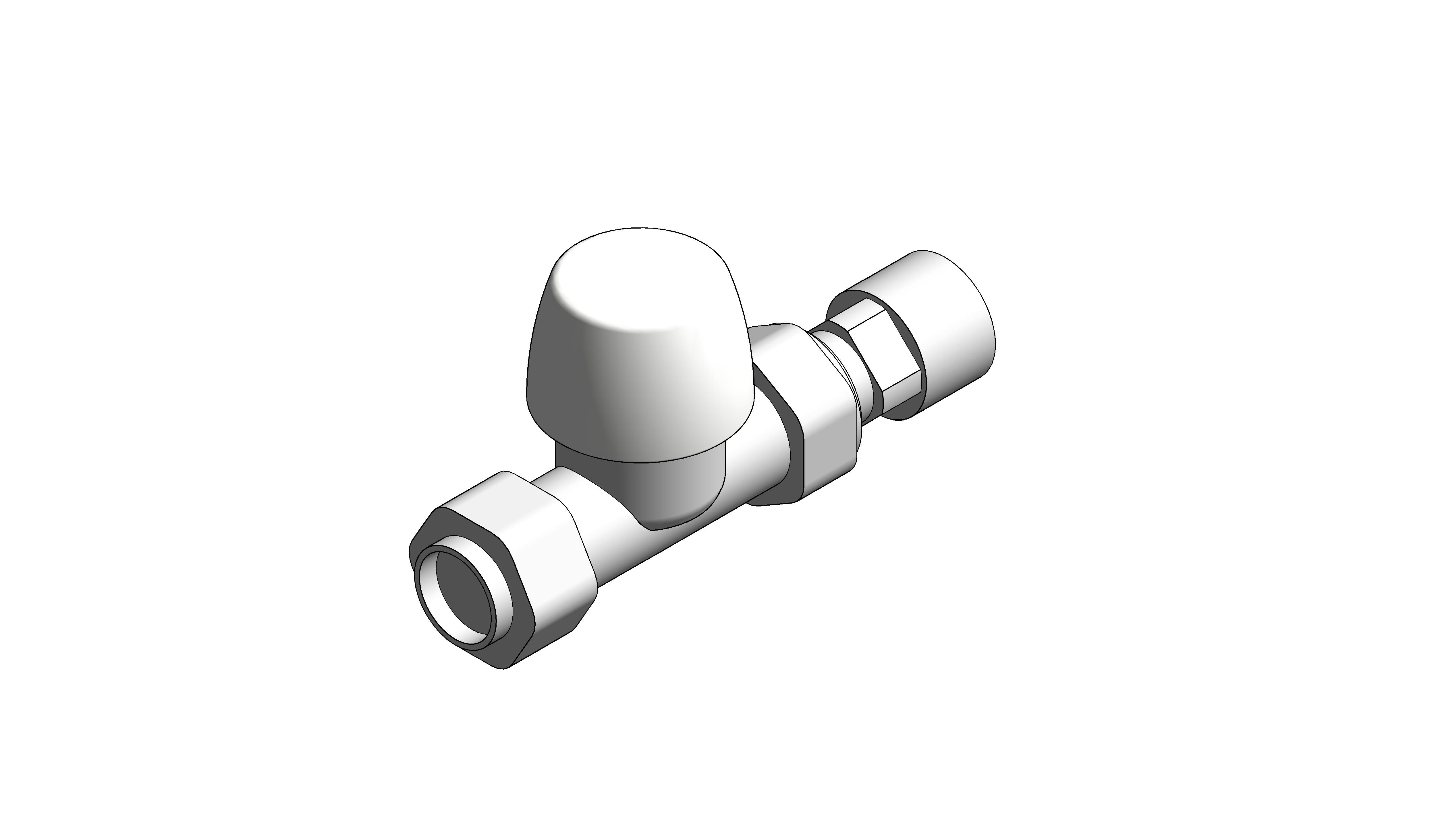 Straight Thermostatic Radiator Valve (VHL120) Lockshield