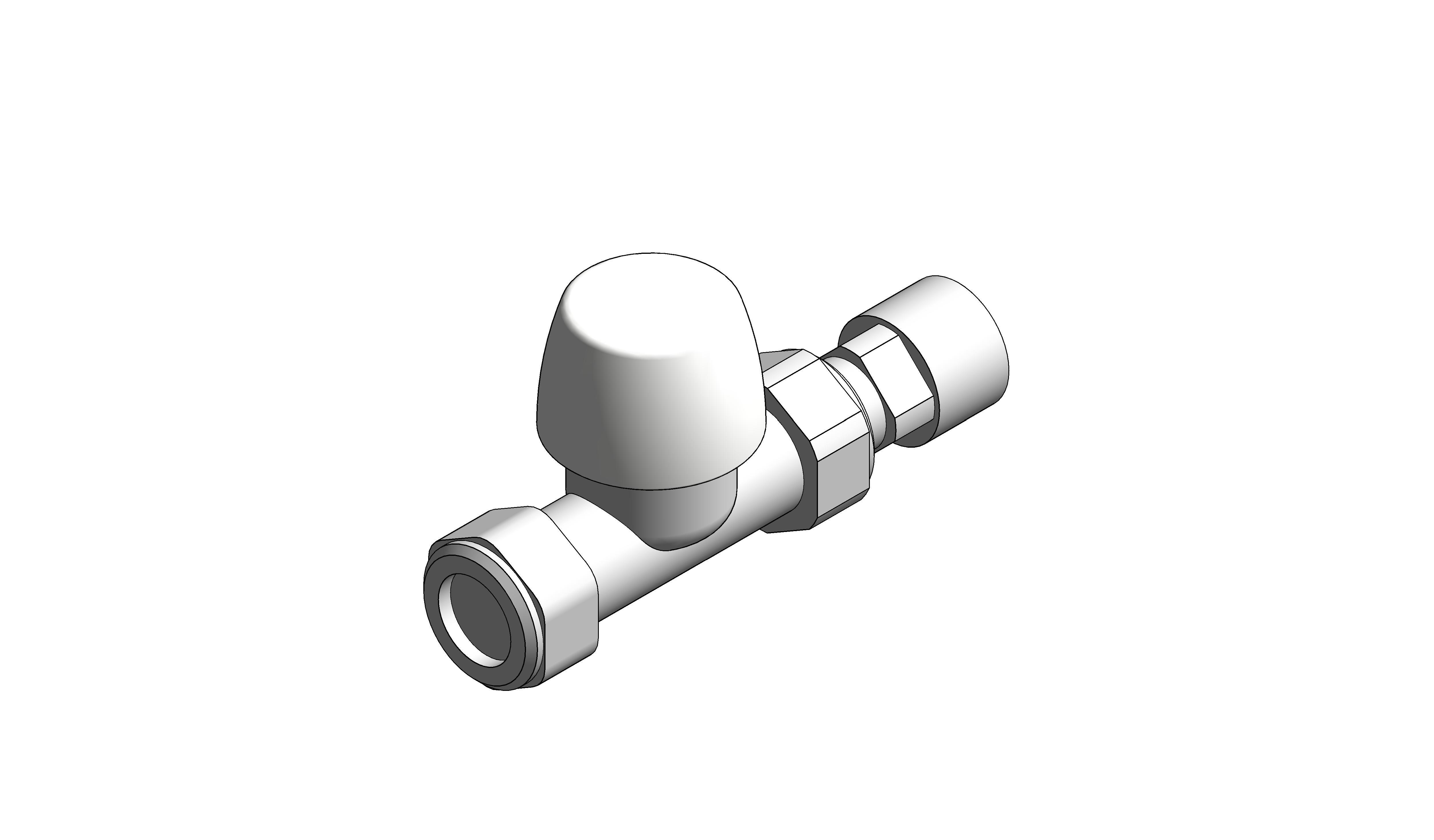 Straight Thermostatic Radiator Valve (VT200) Lockshield