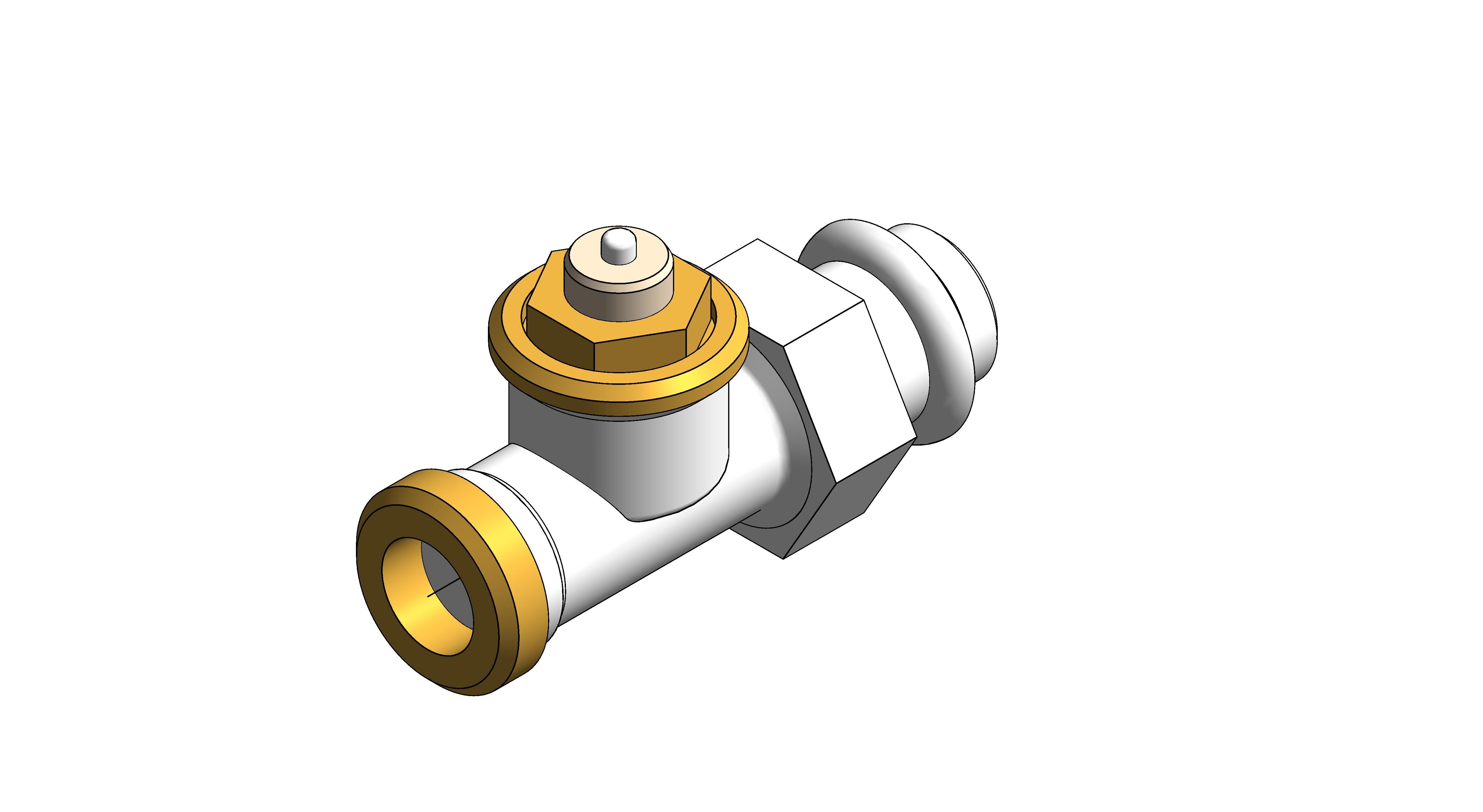 Product: Straight Thermostatic Radiator Valve (V2036D)