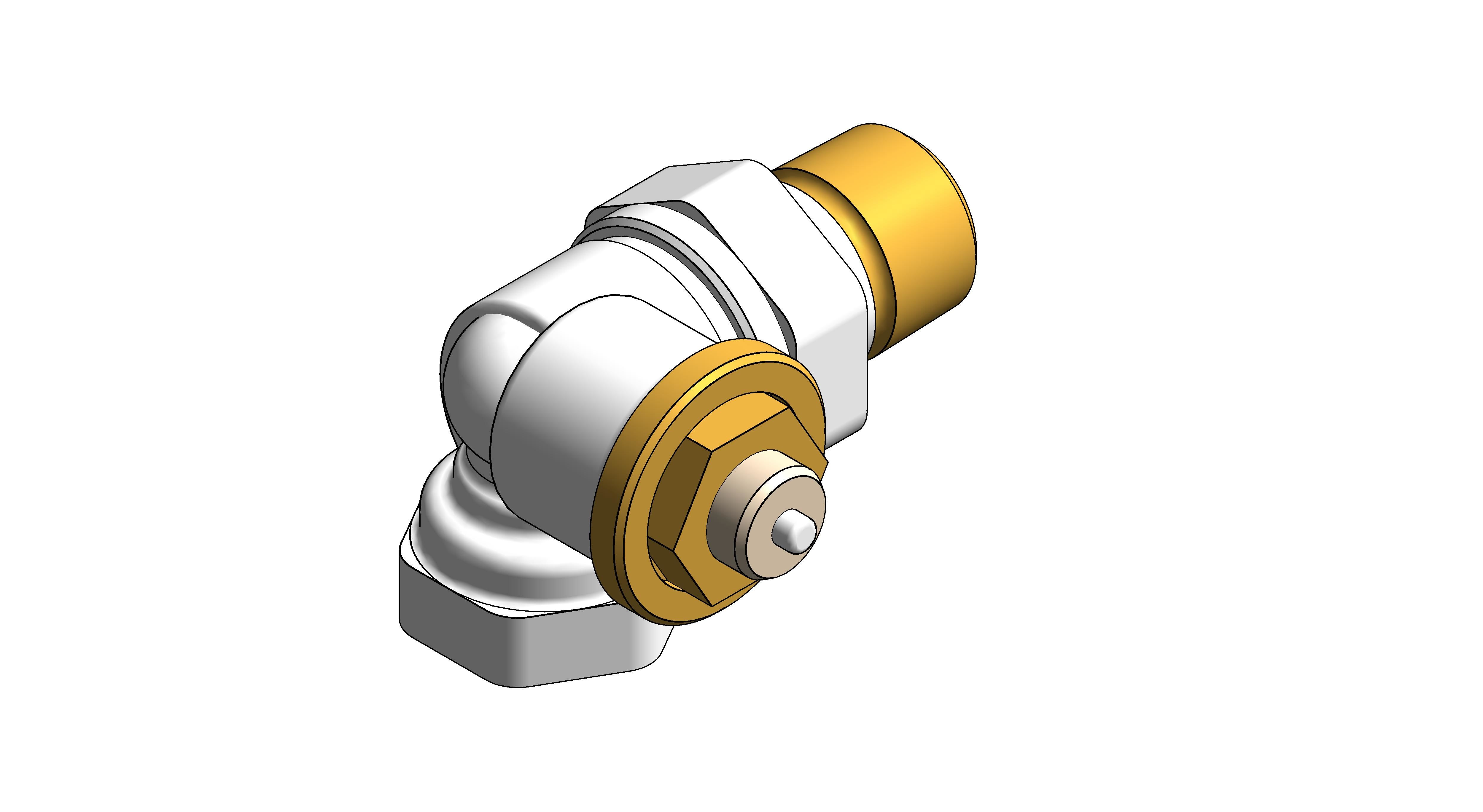 Product: Left Angled Thermostatic Radiator Valve (V2020L)