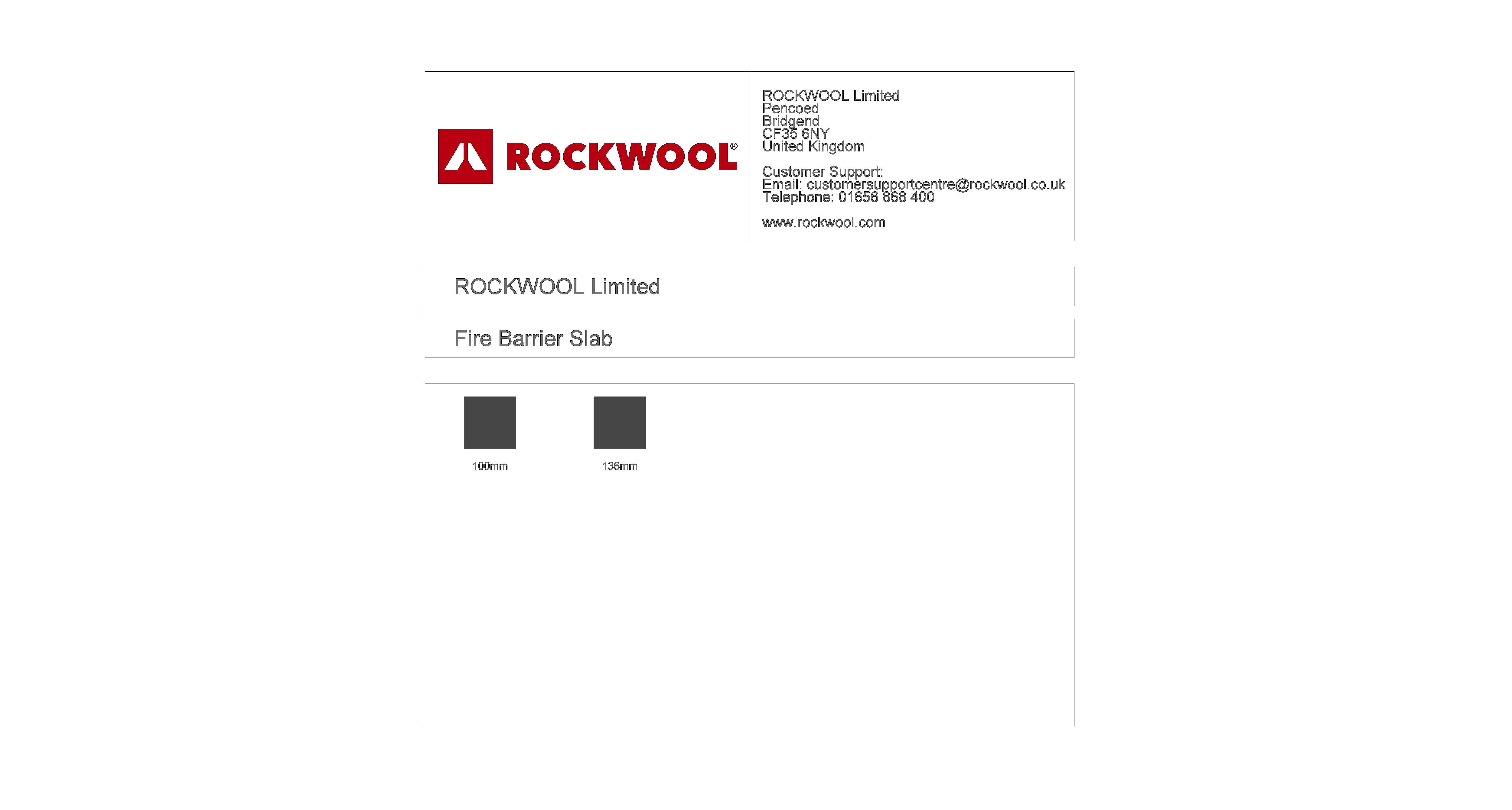 Product: Fire Barrier Slab