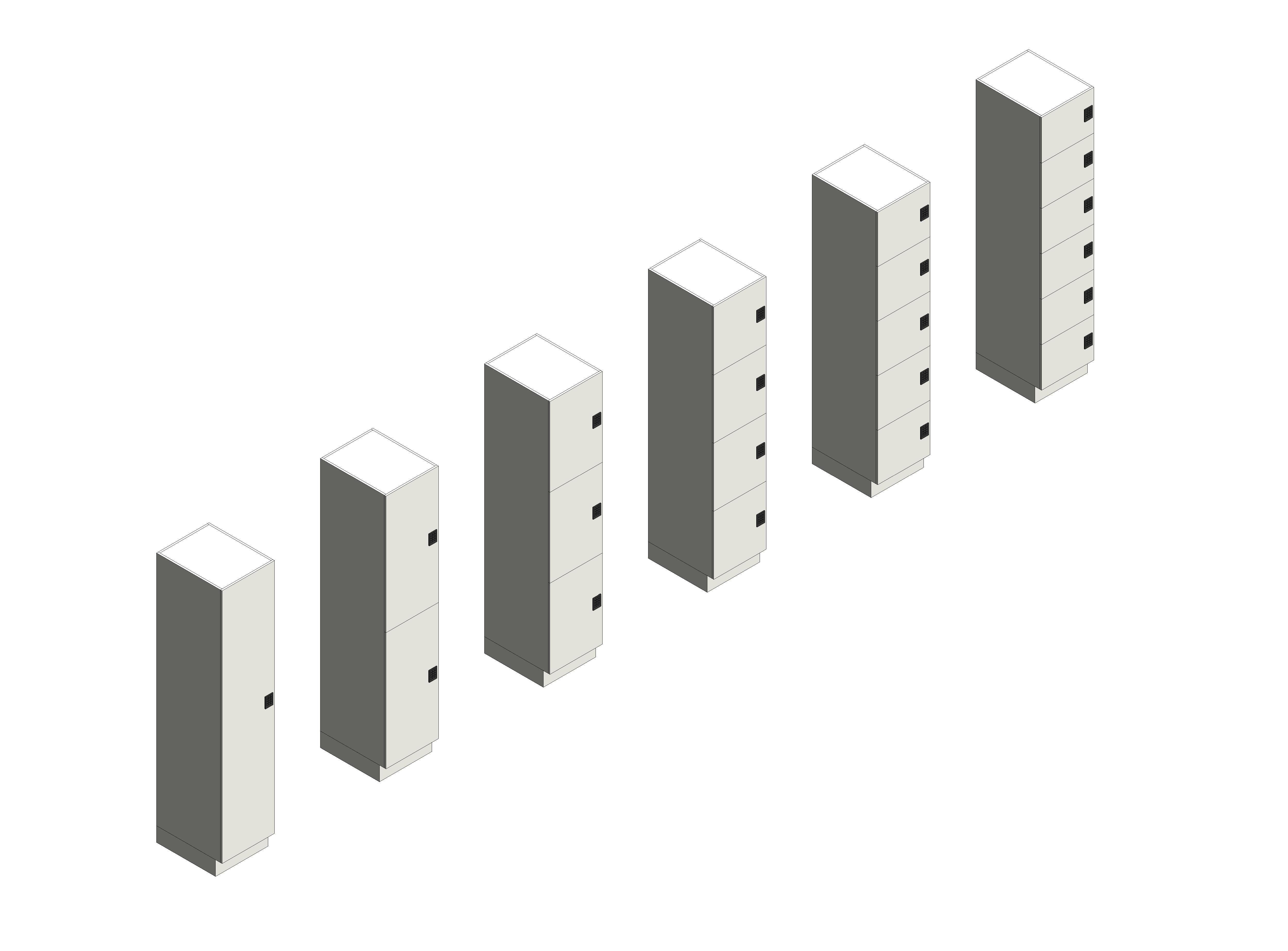 Image of 1 to 6 Tier Full Height Locker
