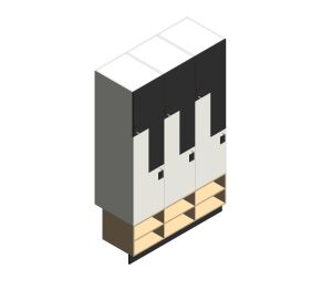 Image of Z Shaped Lockers with Shoebox