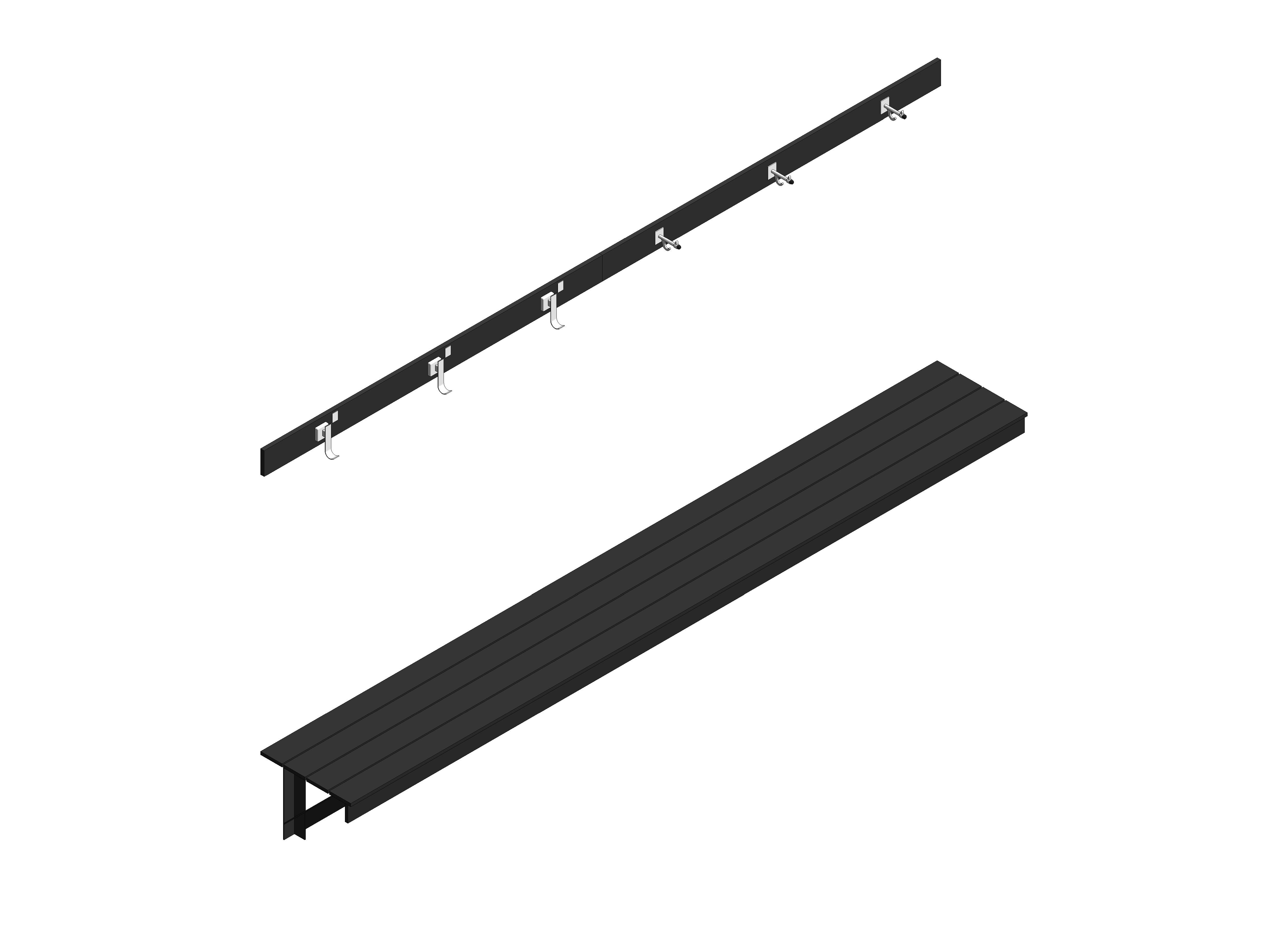 Image of Wall Seating and Hook Strips