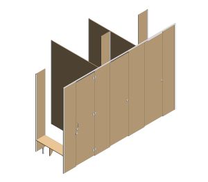 Image of Shower Partitioning | Gender Neutral Full Height