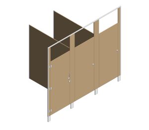 Image of Toilet Partitioning | Blade Floor Mounted