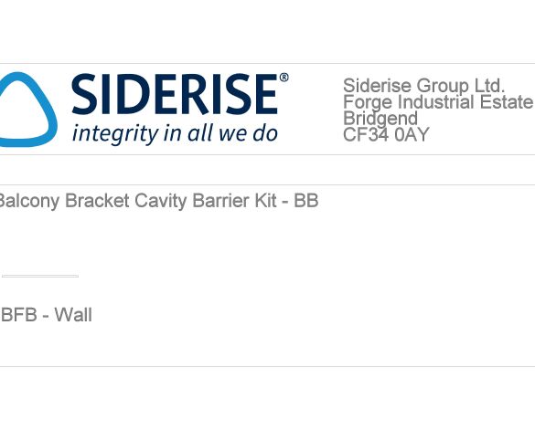 Product: SIDERISE BB | Balcony Bracket Cavity Barrier Kit