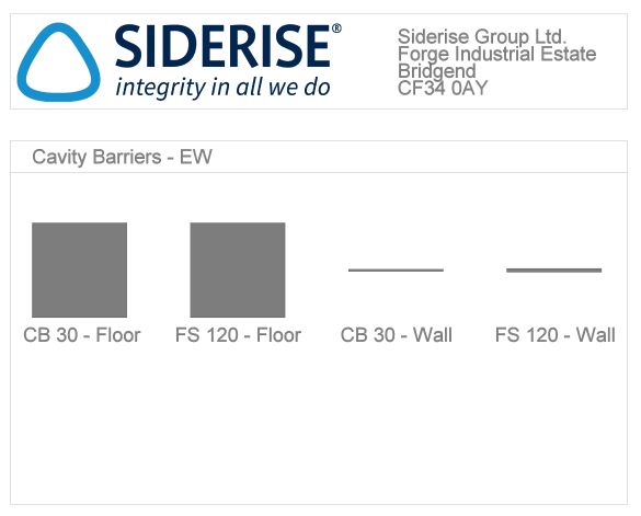 Products: SIDERISE EW | Cavity Barriers and Fire Stops for Masonry External Walls