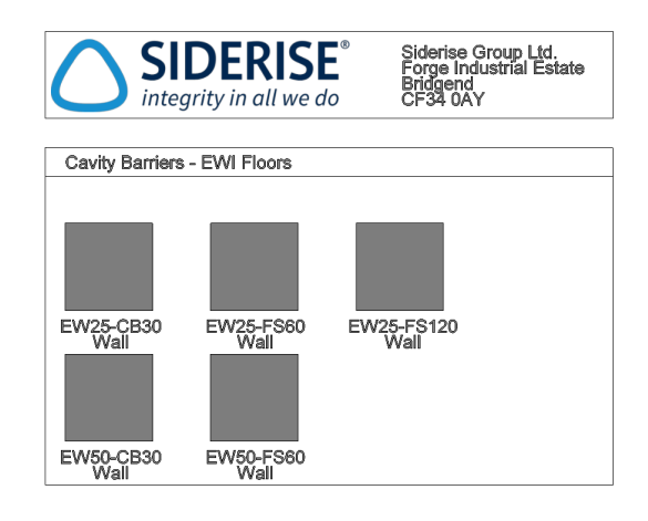Product: Siderise EWI Open State Cavity Barrier