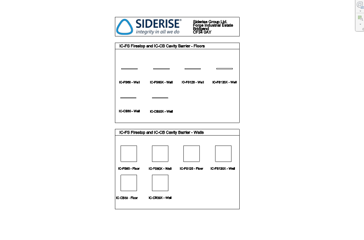 Product: Siderise IC-FS Firestop and IC-CB Cavity Barrier