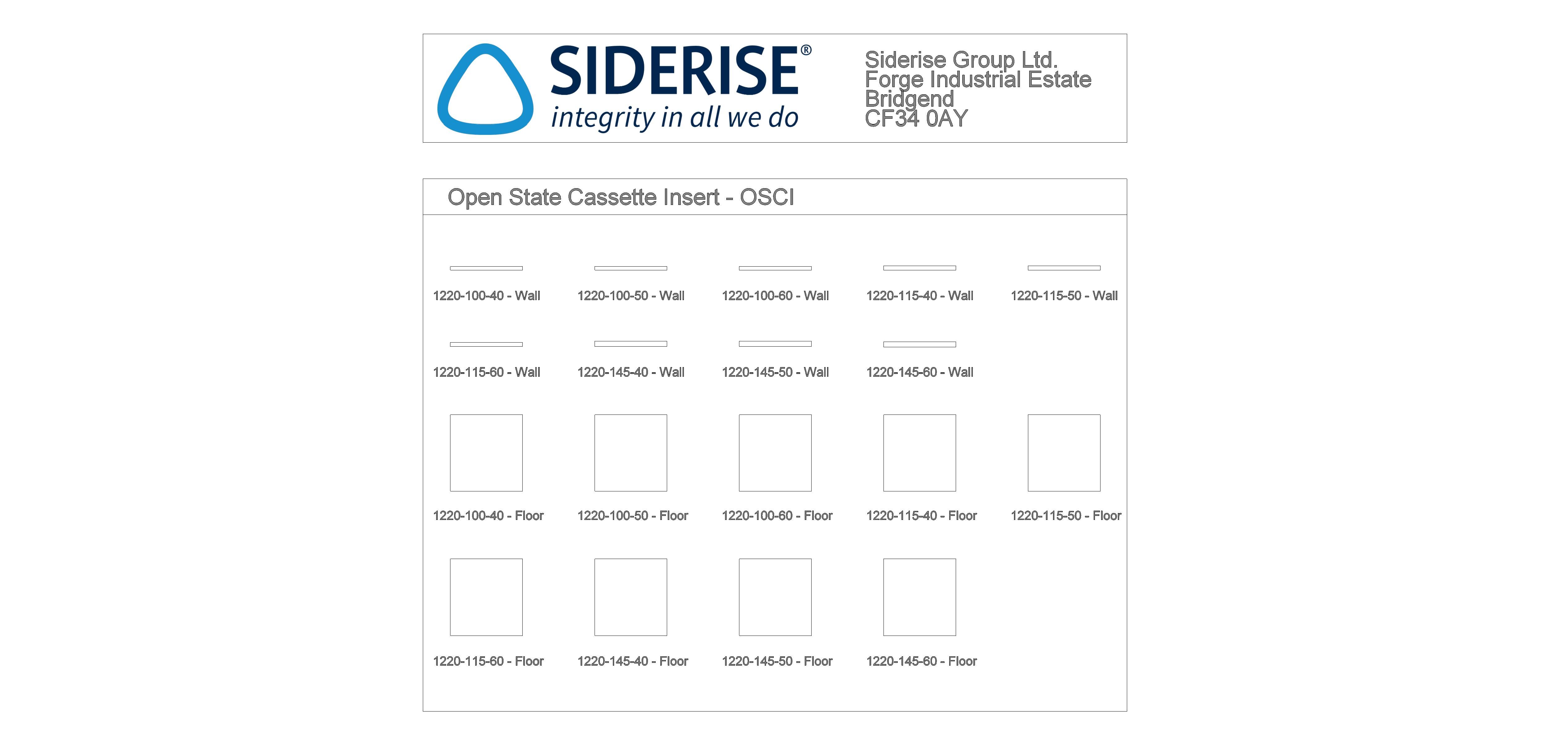 Product: SIDERISE OSCI - Open State Cassette Insert