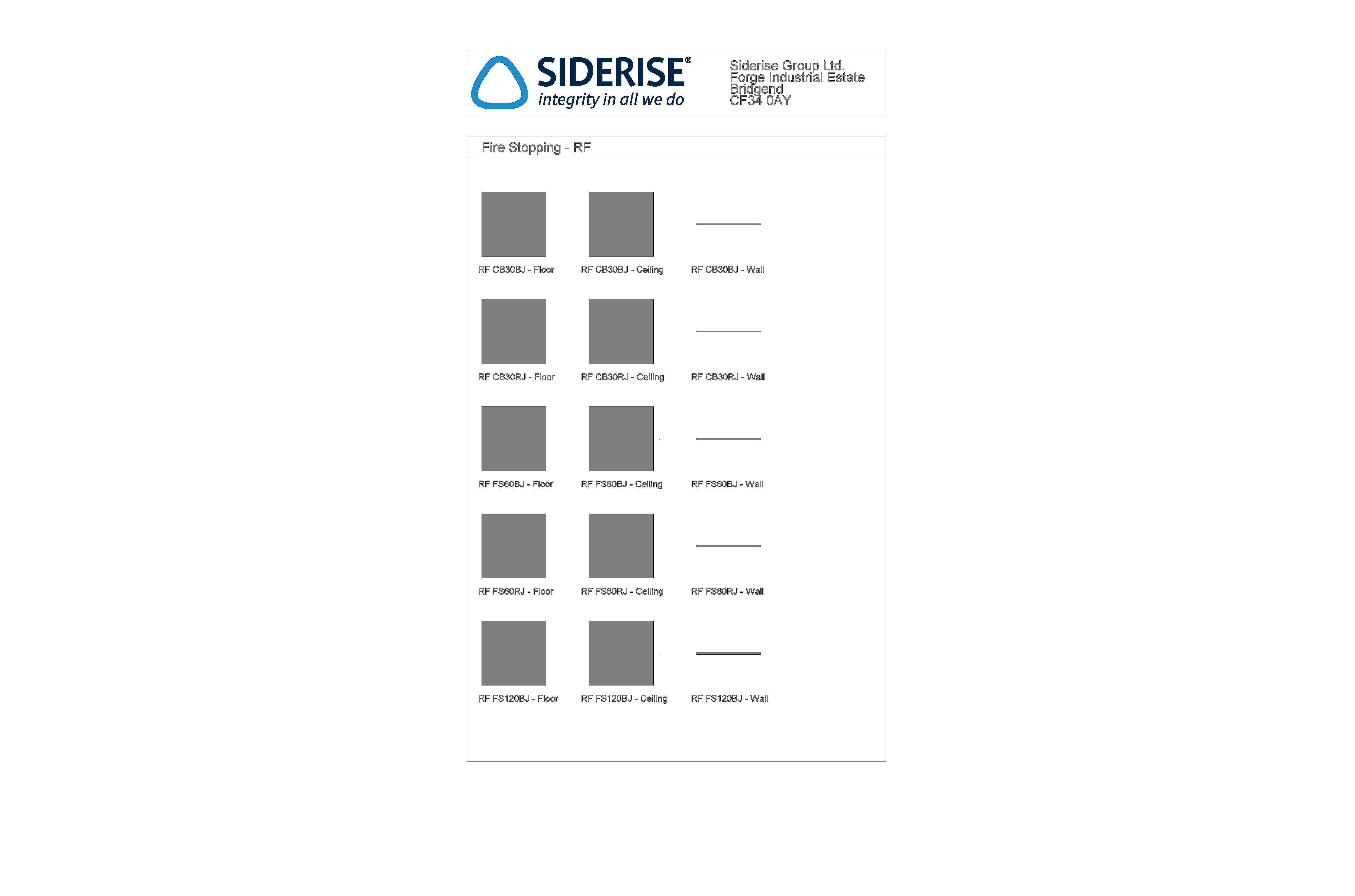 Product: SIDERISE RF | Cavity Barriers and Firestops for Raised Access Floors