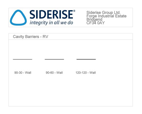 Product: SIDERISE RV | Cavity Barriers for Cladding _ Rainscreen – Vertical