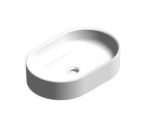 Product: LIVING Oval Countertop Wash Basin & Waste White